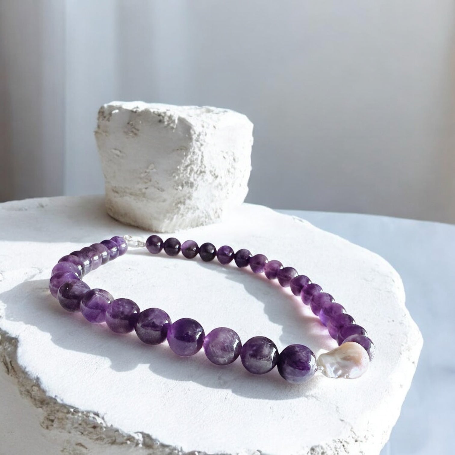 Collar Rocking Balls “ Amatista”