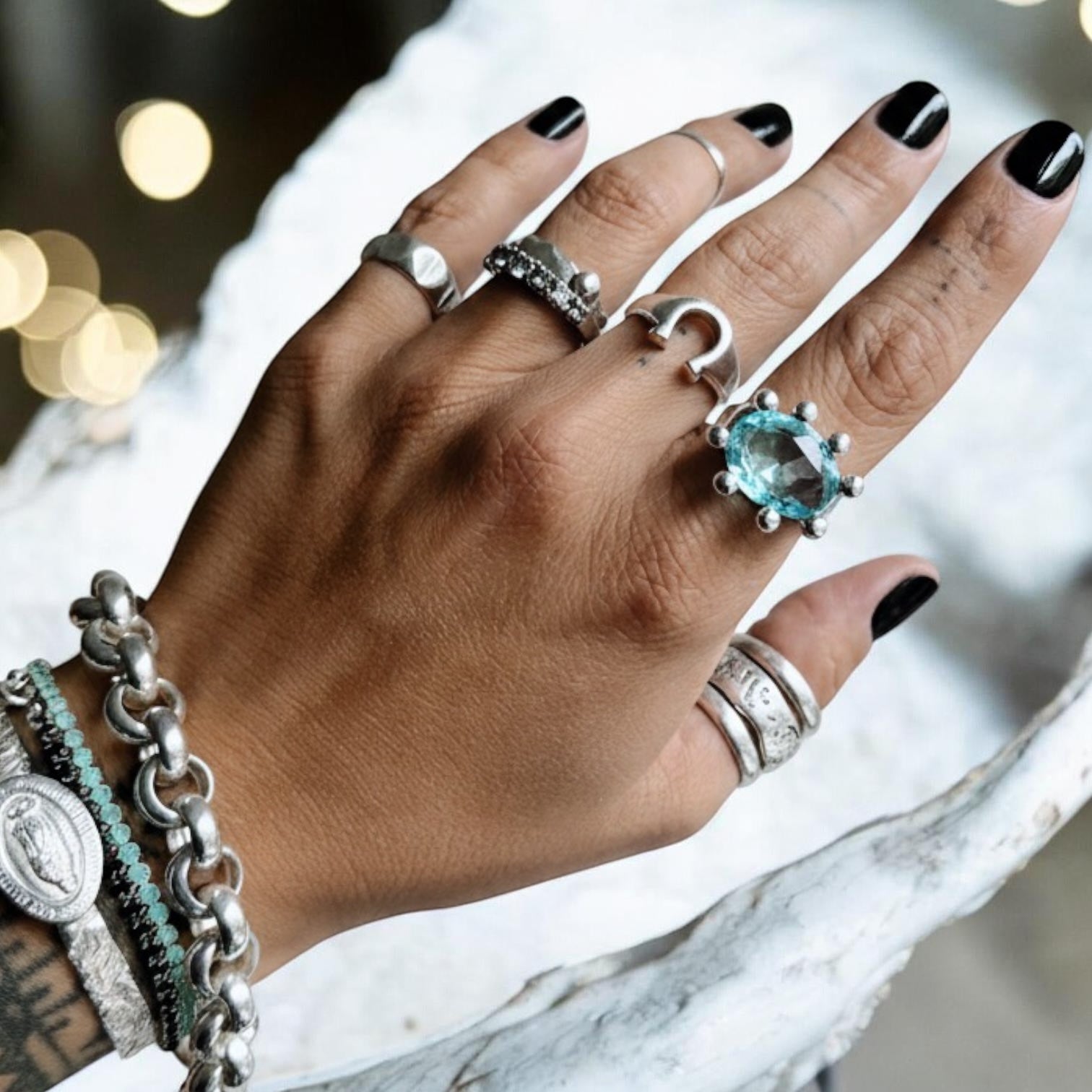 Anillo El refugio - Light Blue
