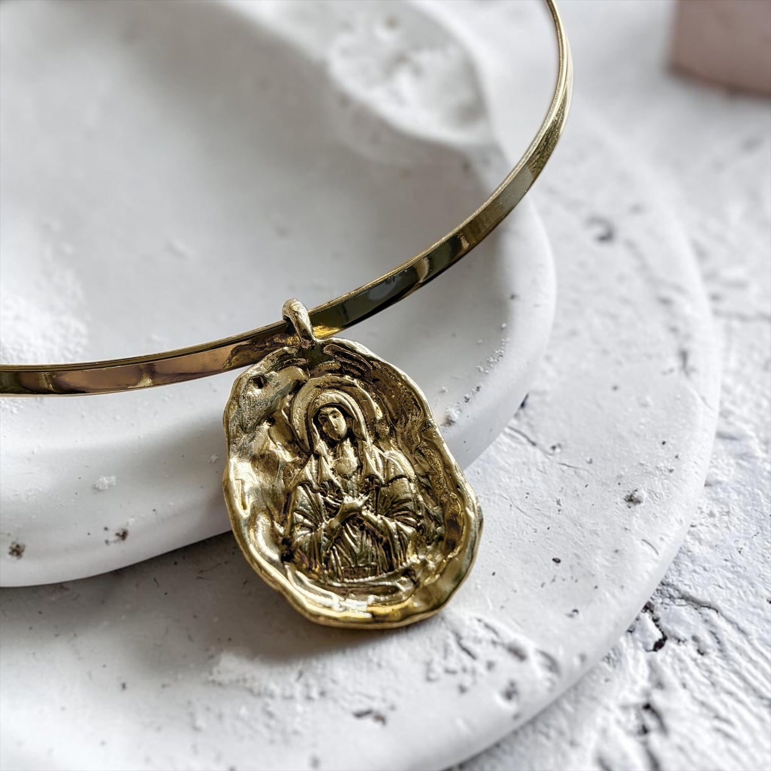 Colgante Medalla María Milagrosa - Oval