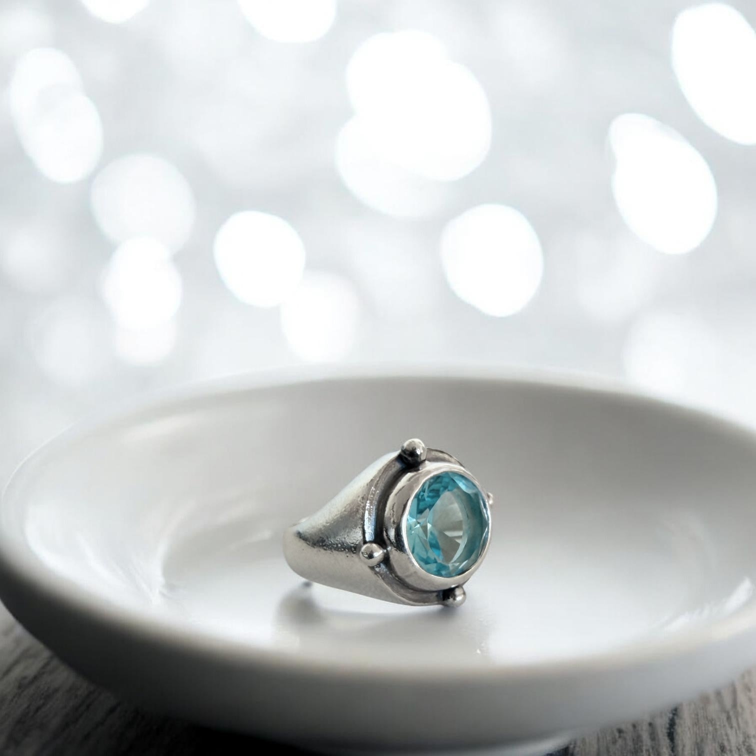 Anillo Sello Orbital - Light Blue