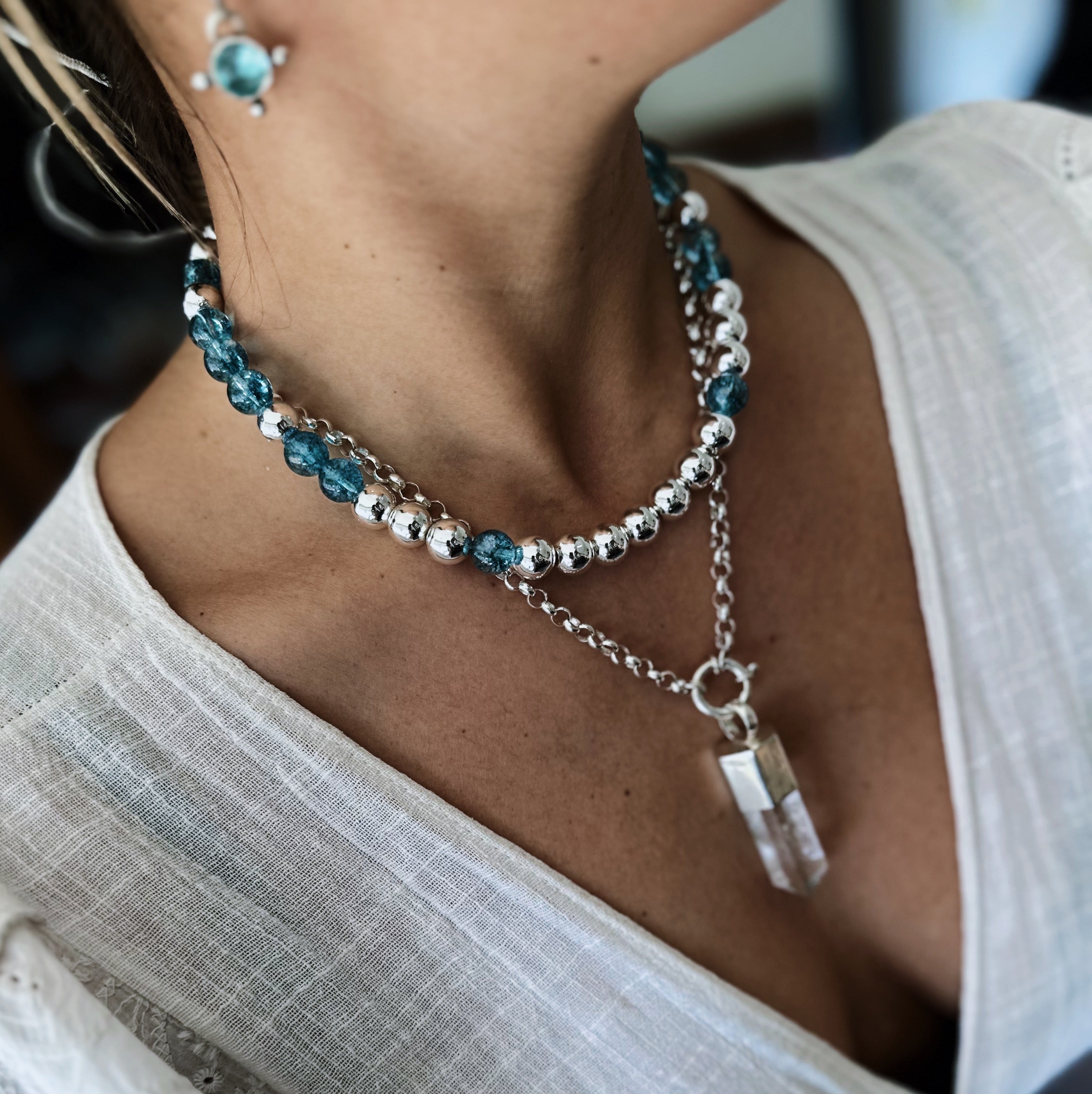 Collar Rocking Balls “ Cielo de Verano”