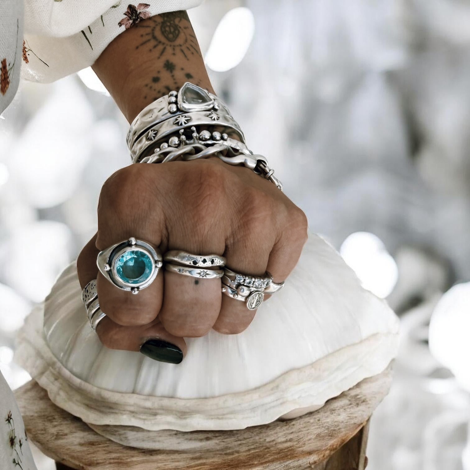 Anillo Sello Orbital - Light Blue