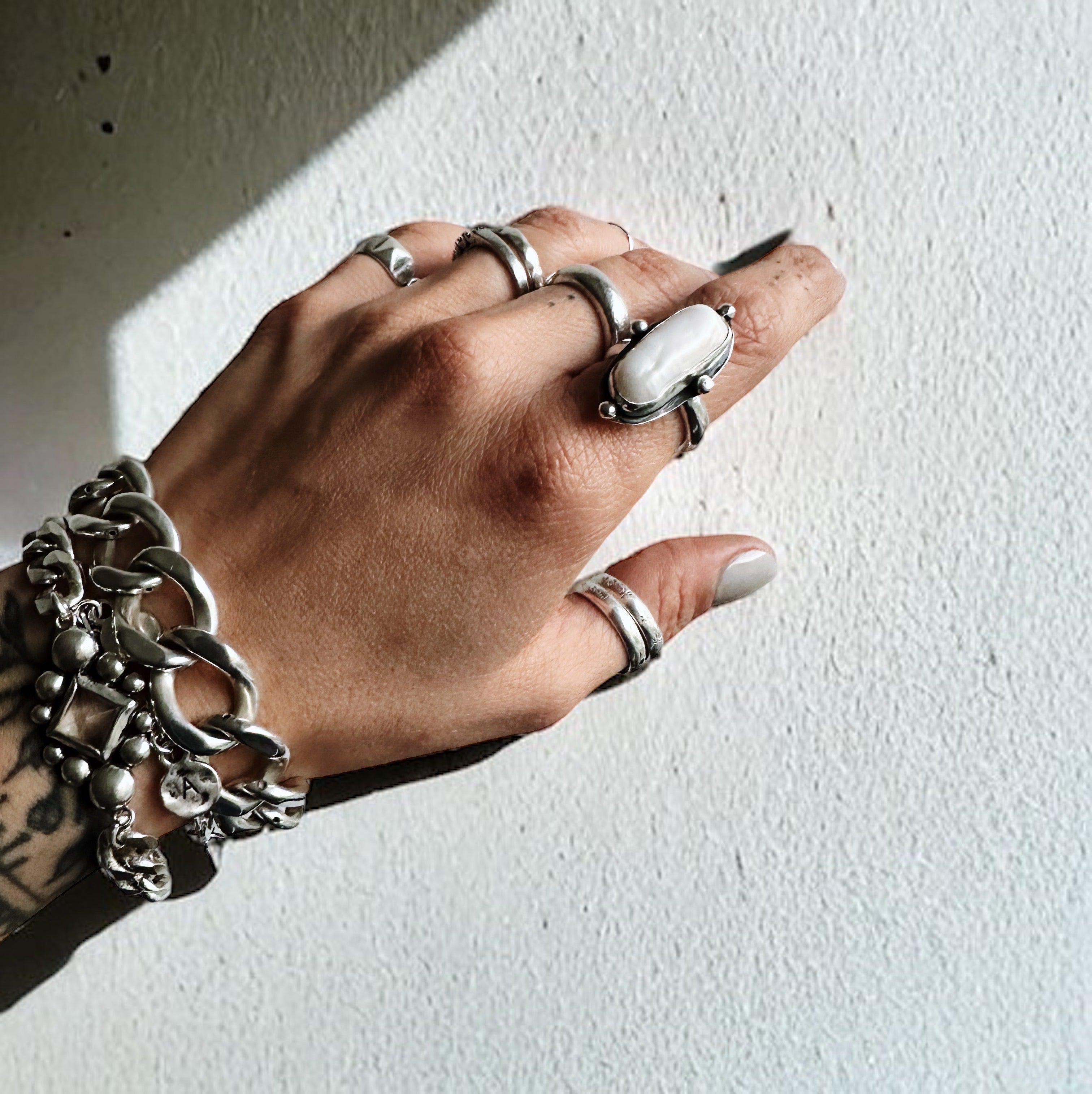 Anillo Perlas Barrocas