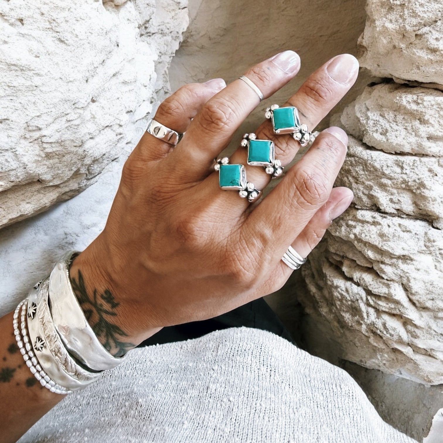 Anillo Elisa Lunar Turquesa