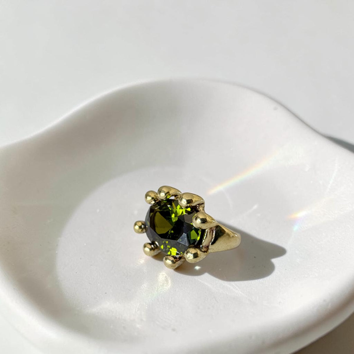 Anillo Refugio Bronce - Peridoto