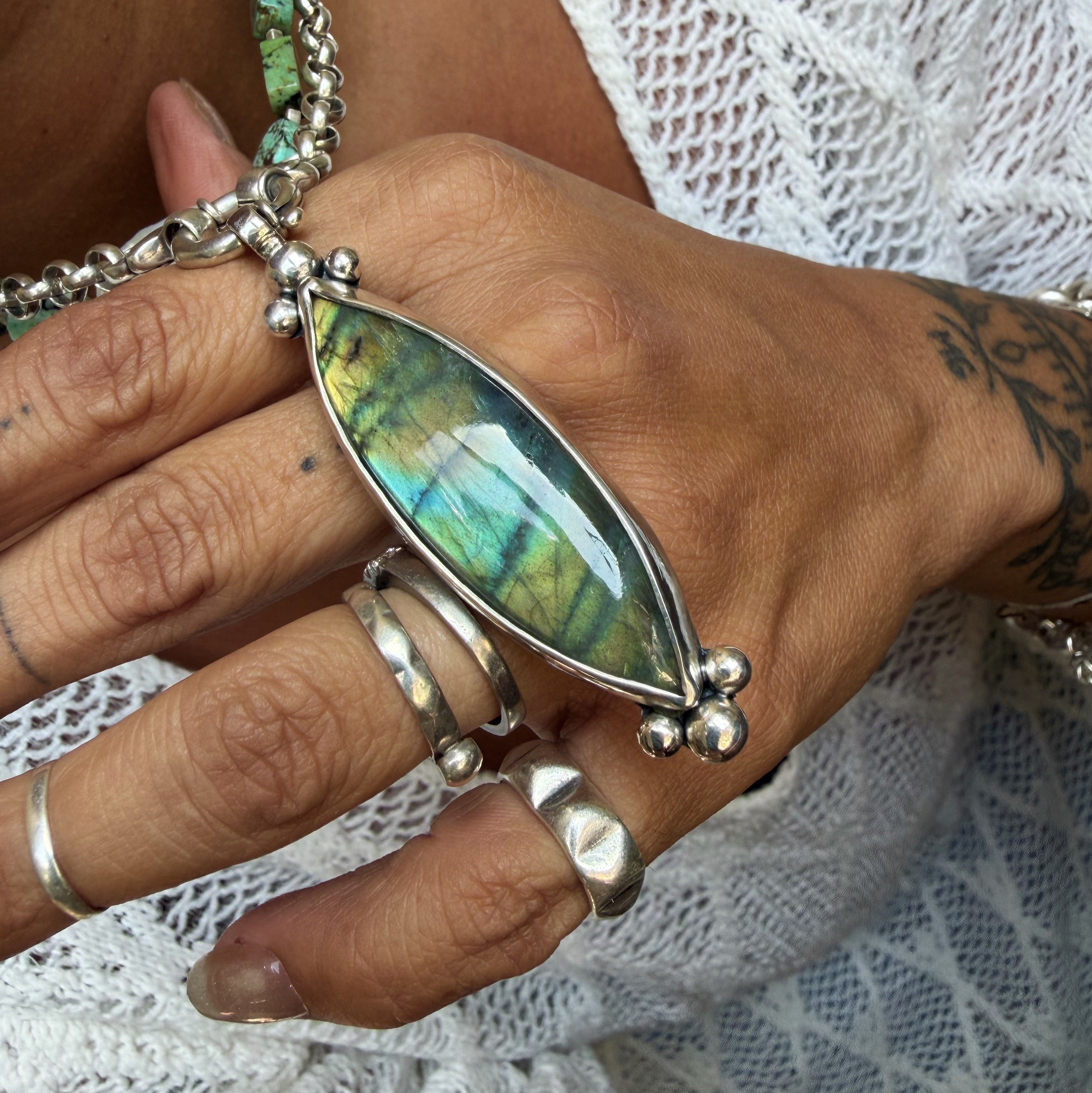 Colgante Labradorita Green Eye