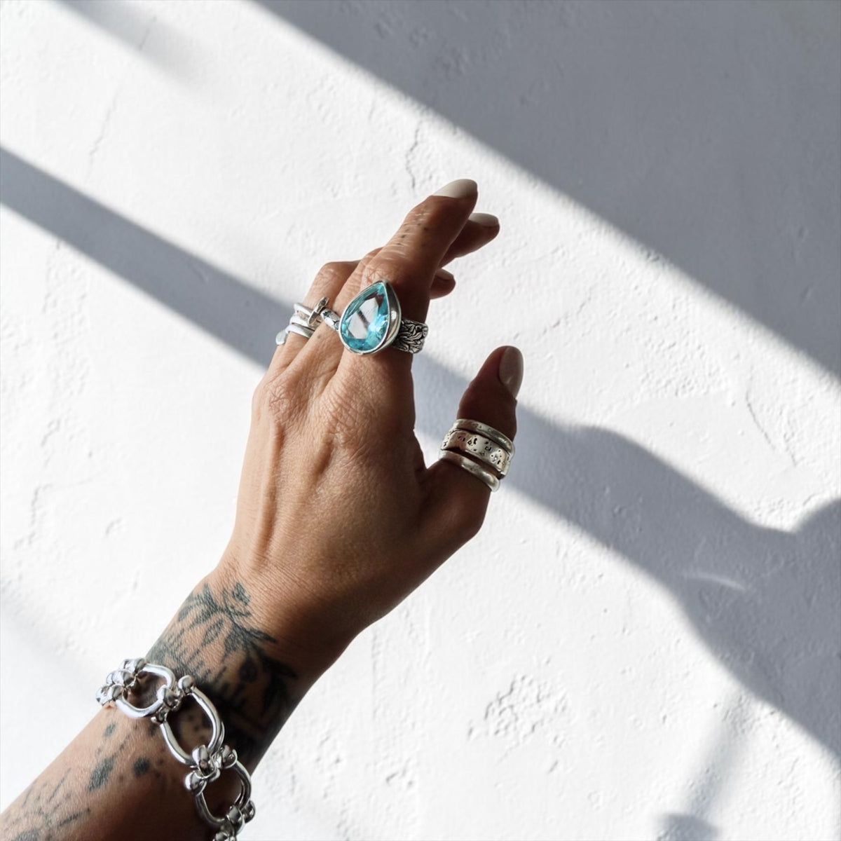 Anillo Flamenco Gota / Piedra a eleccion