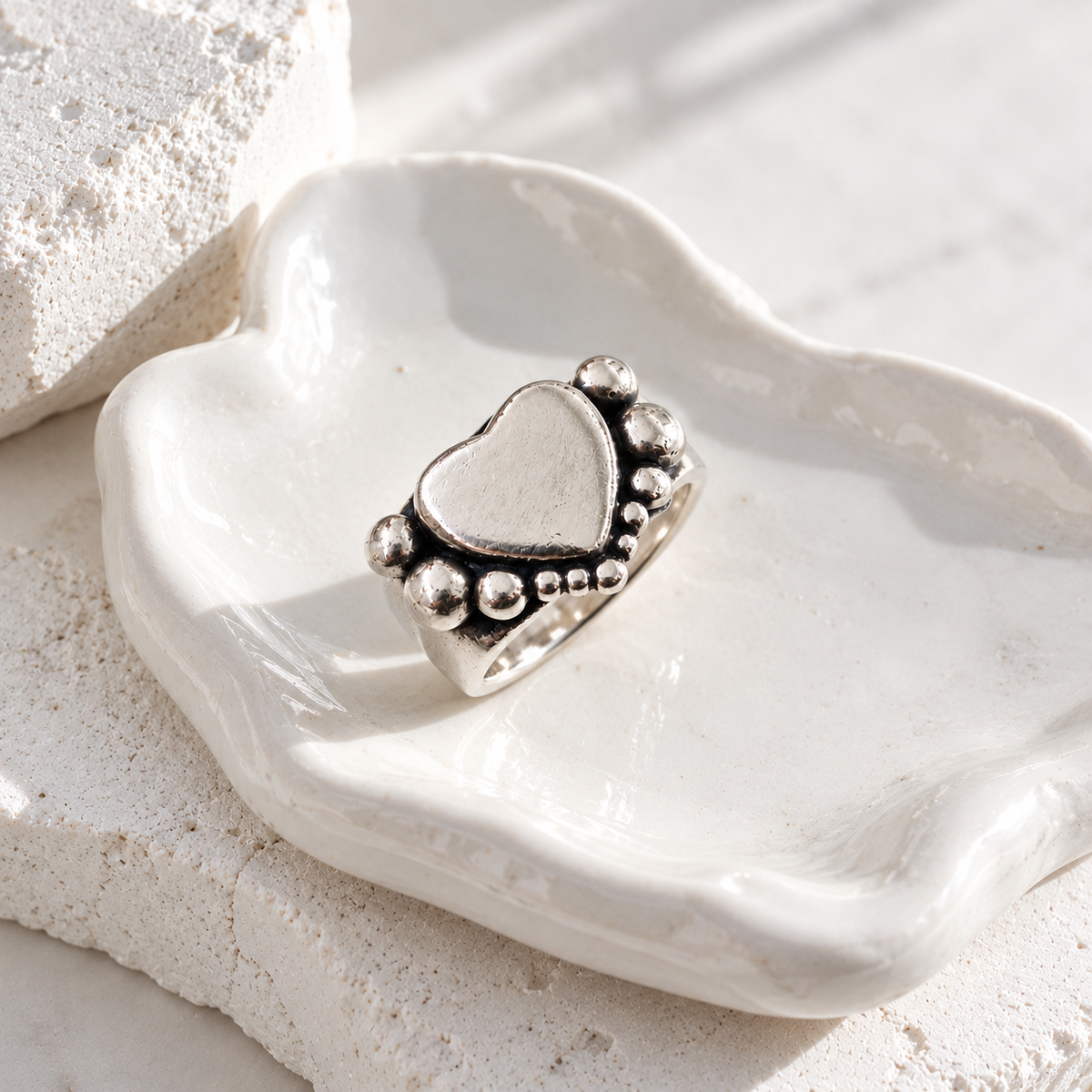 Anillo corazon empelotado