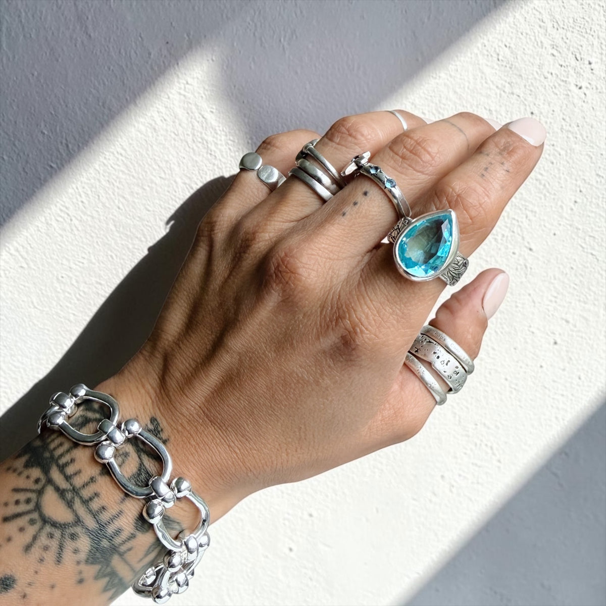 Anillo Flamenco Gota / Piedra a eleccion