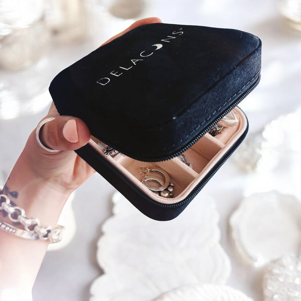 Joyero Viajero Delacons Black Velvet “M”