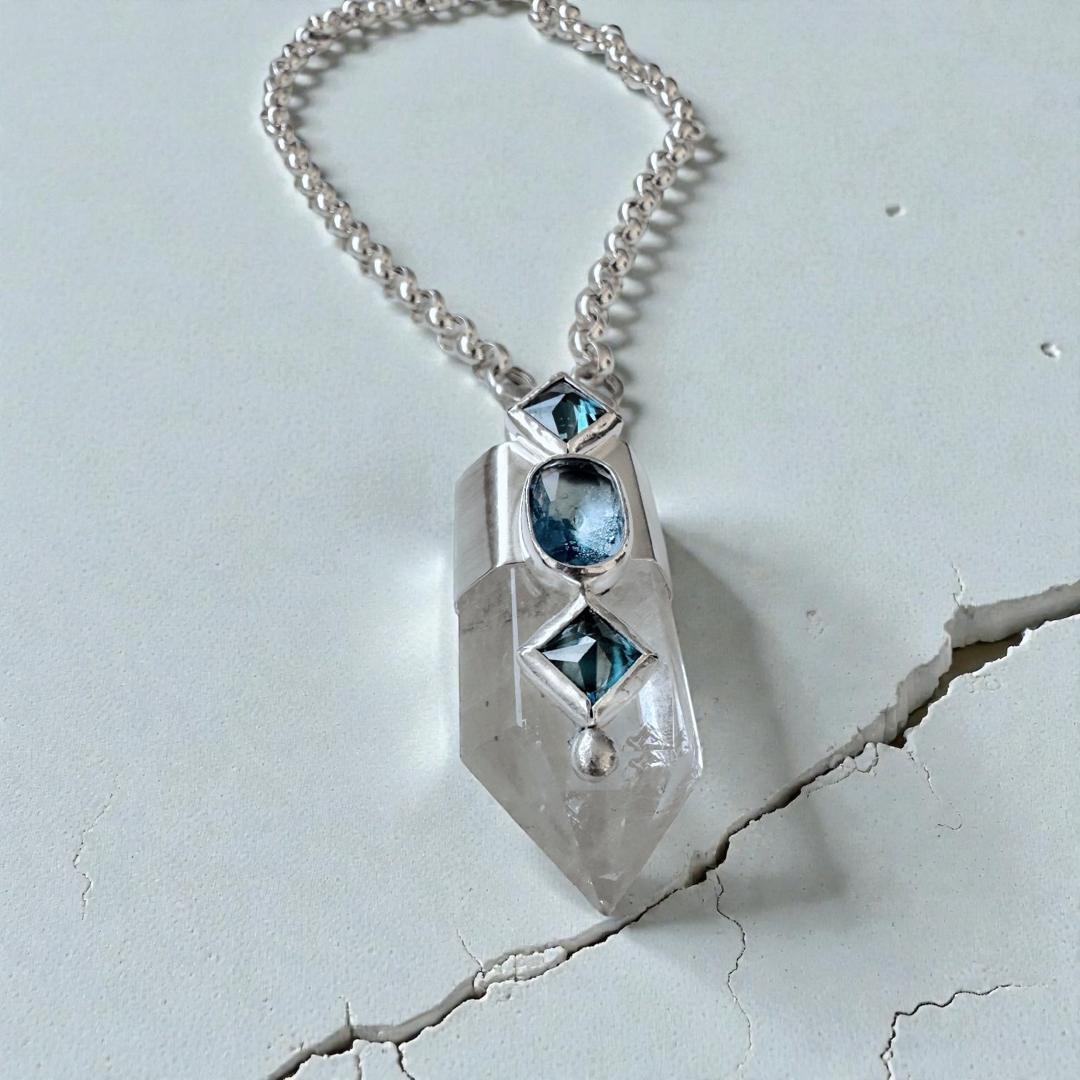 Colgante Punta Cuarzo Paraíso I (c)