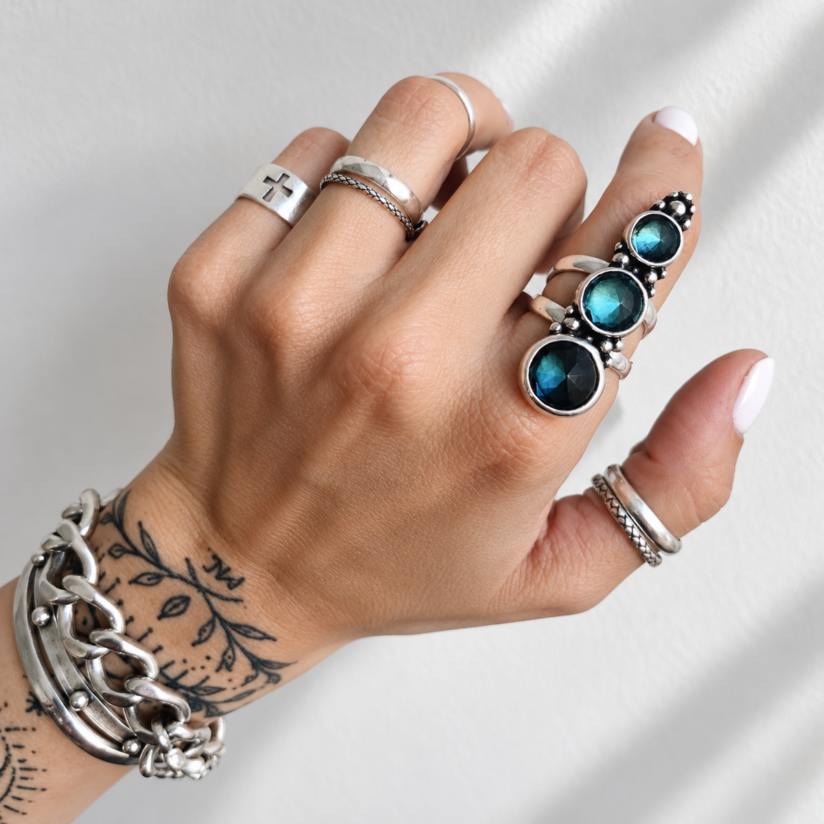 Anillo Degradé Piedra a elección - PREVENTA