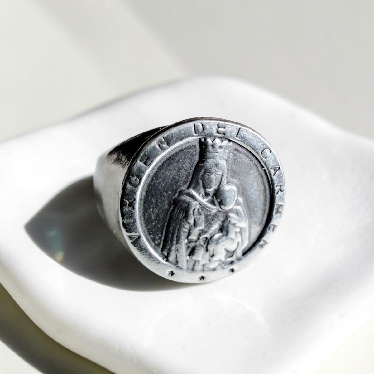 Anillo Sello Virgen del Carmen