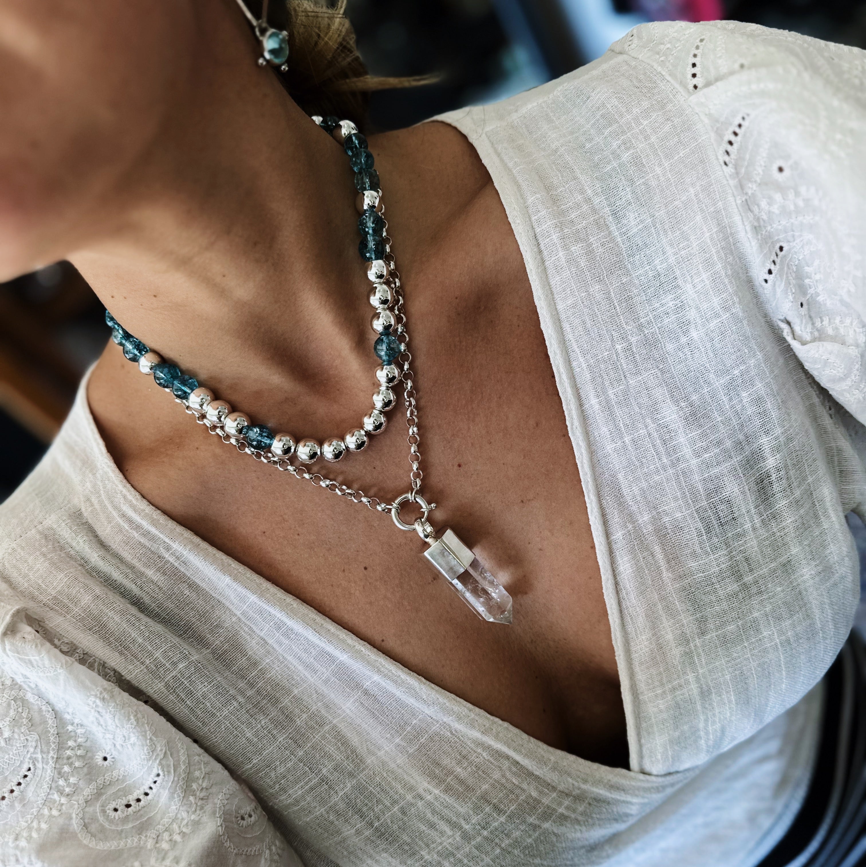 Collar Rocking Balls “ Cielo de Verano”