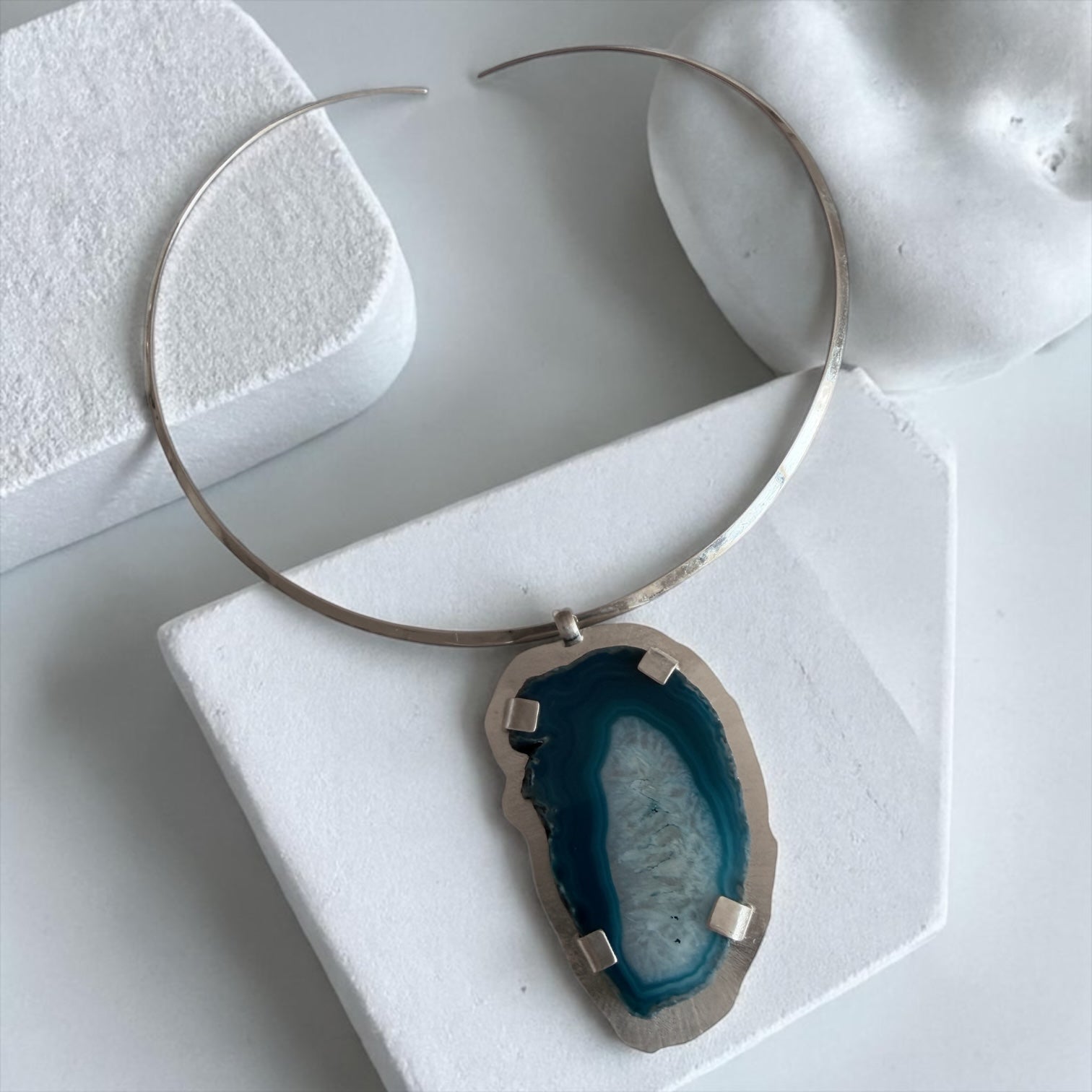 Collar Tiara Ágata ~ Blue Lagoon