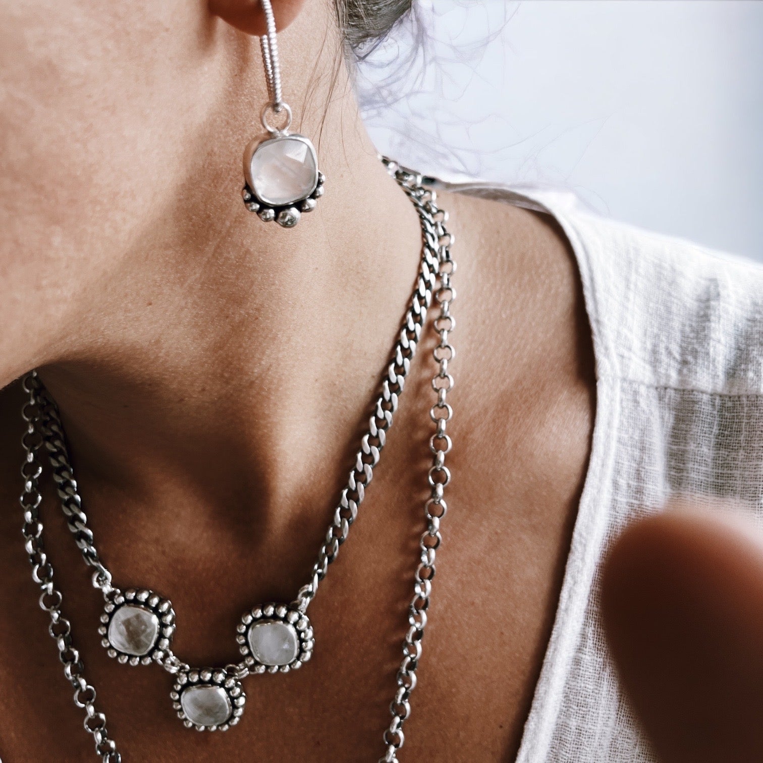 Conjunto Collar y Aros RosaMari - PREVENTA