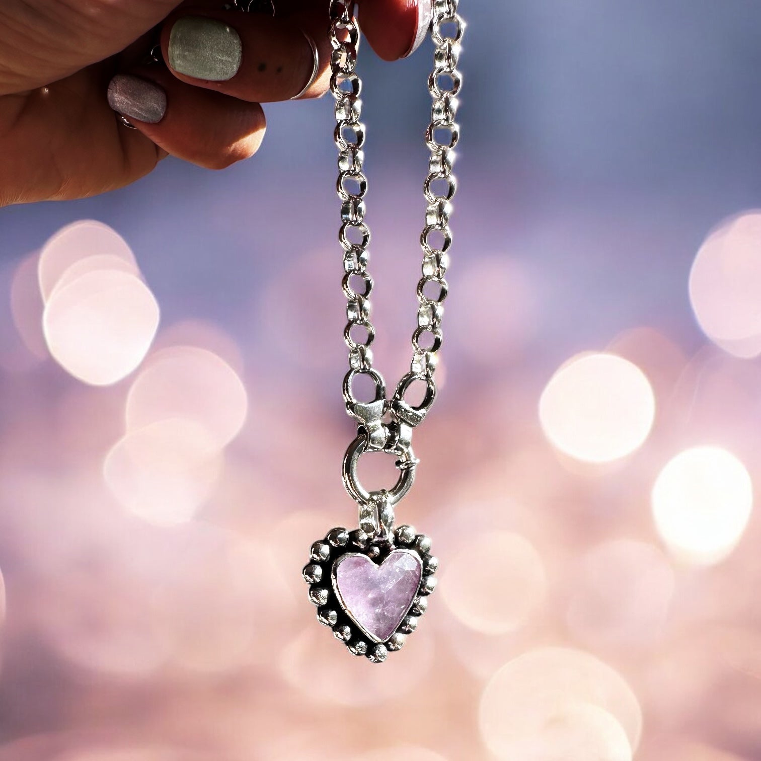 Colgante Gran Corazón Amatista