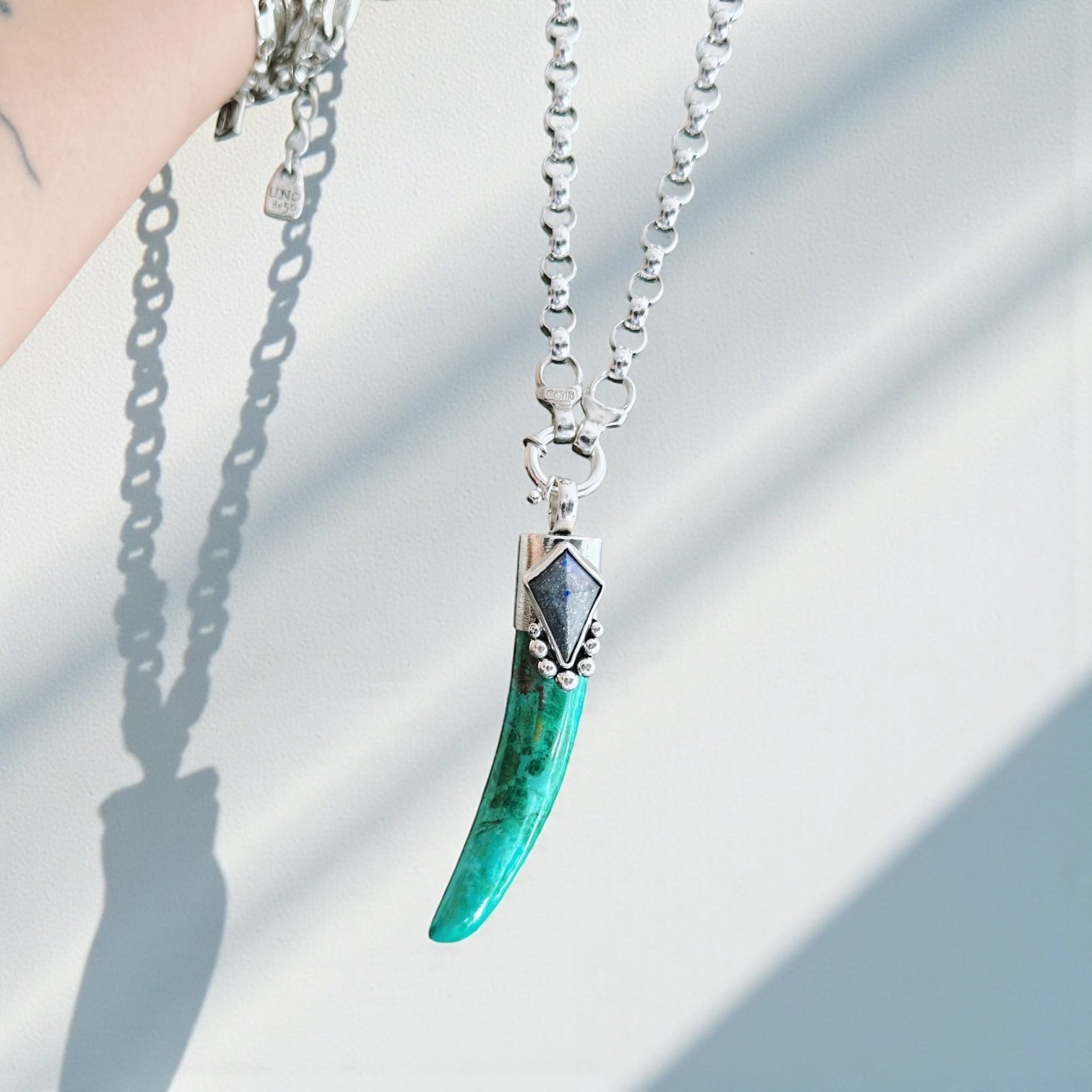 Colgante cuerno Crisocola