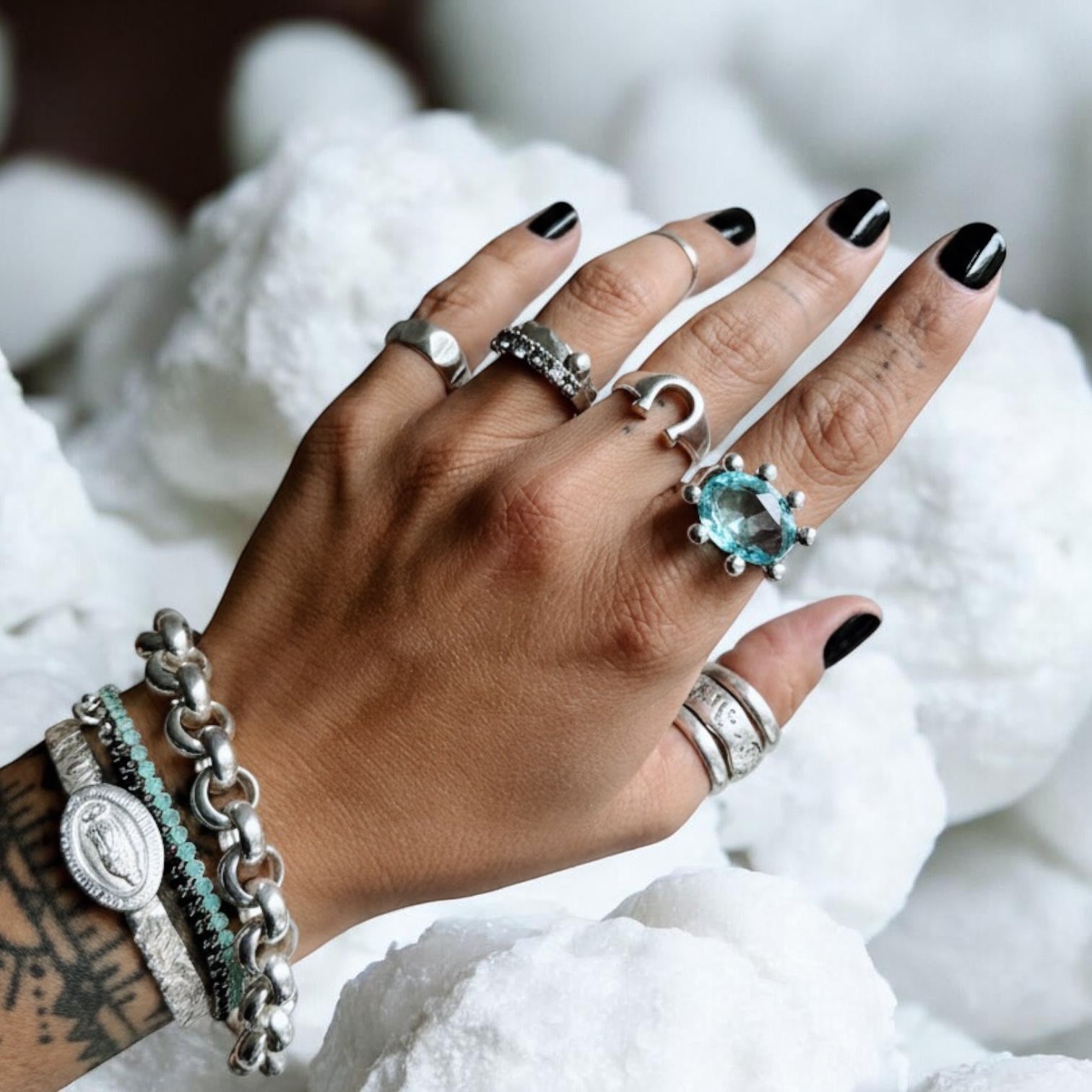 Anillo El refugio - Light Blue
