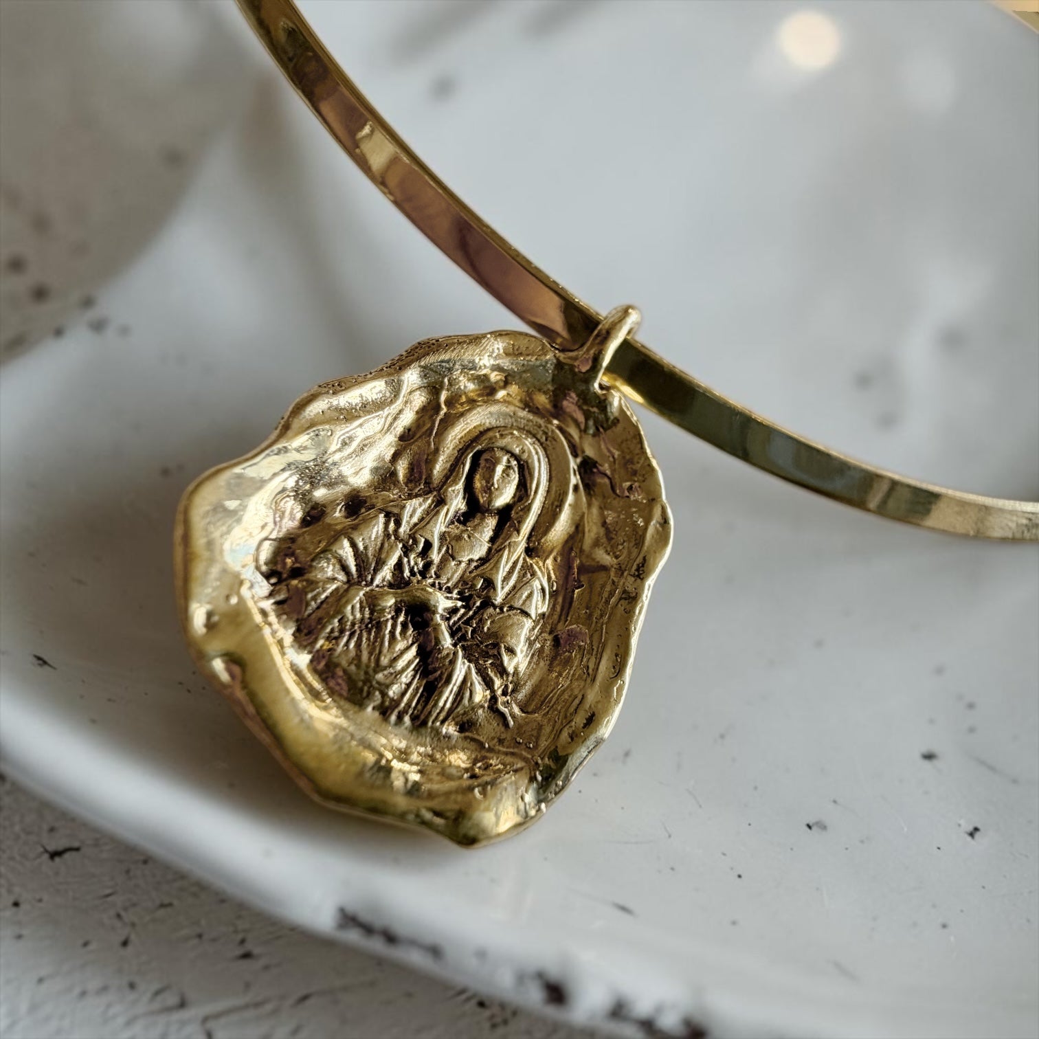 Colgante Medalla María Milagrosa - Oval