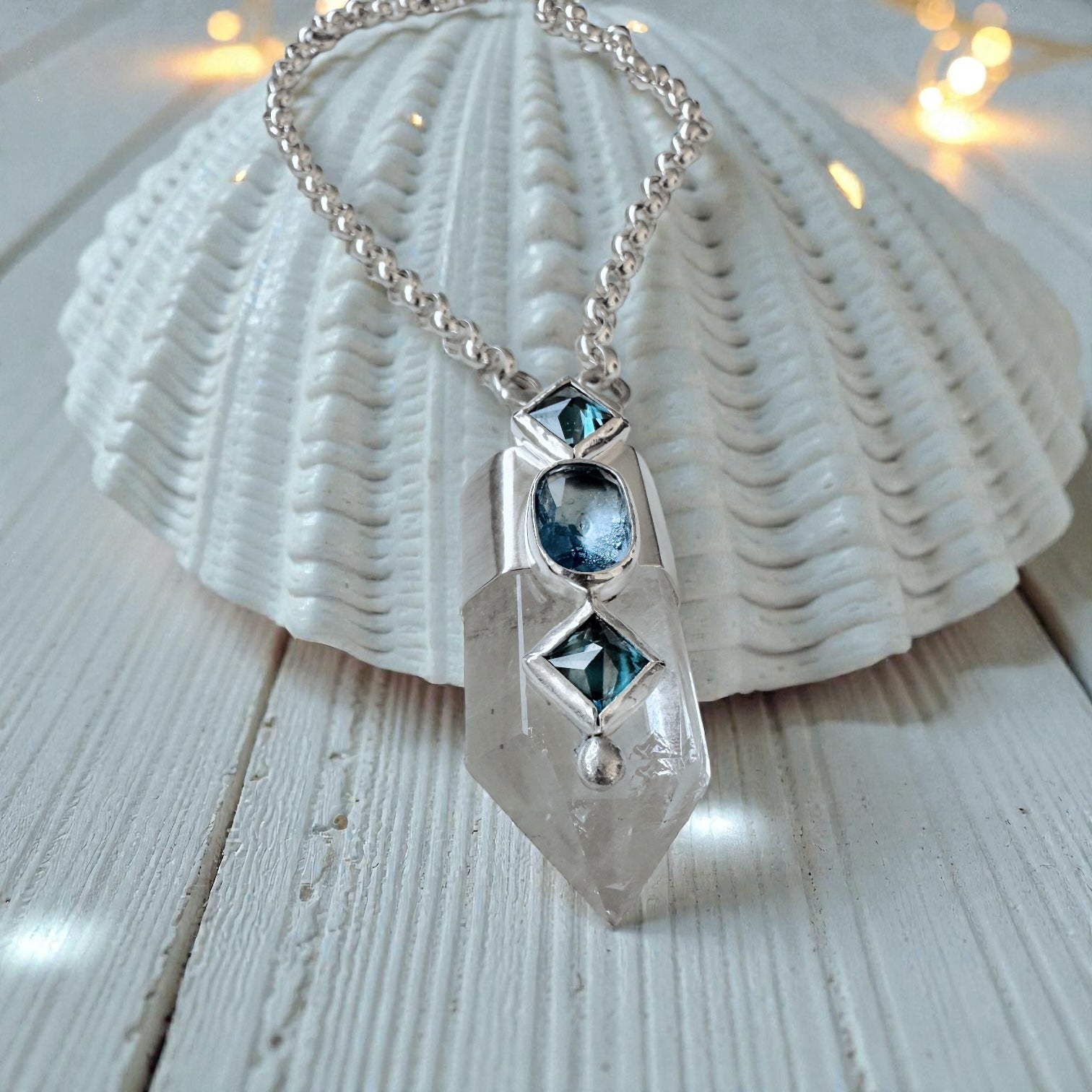 Colgante Punta Cuarzo Paraíso I (c)