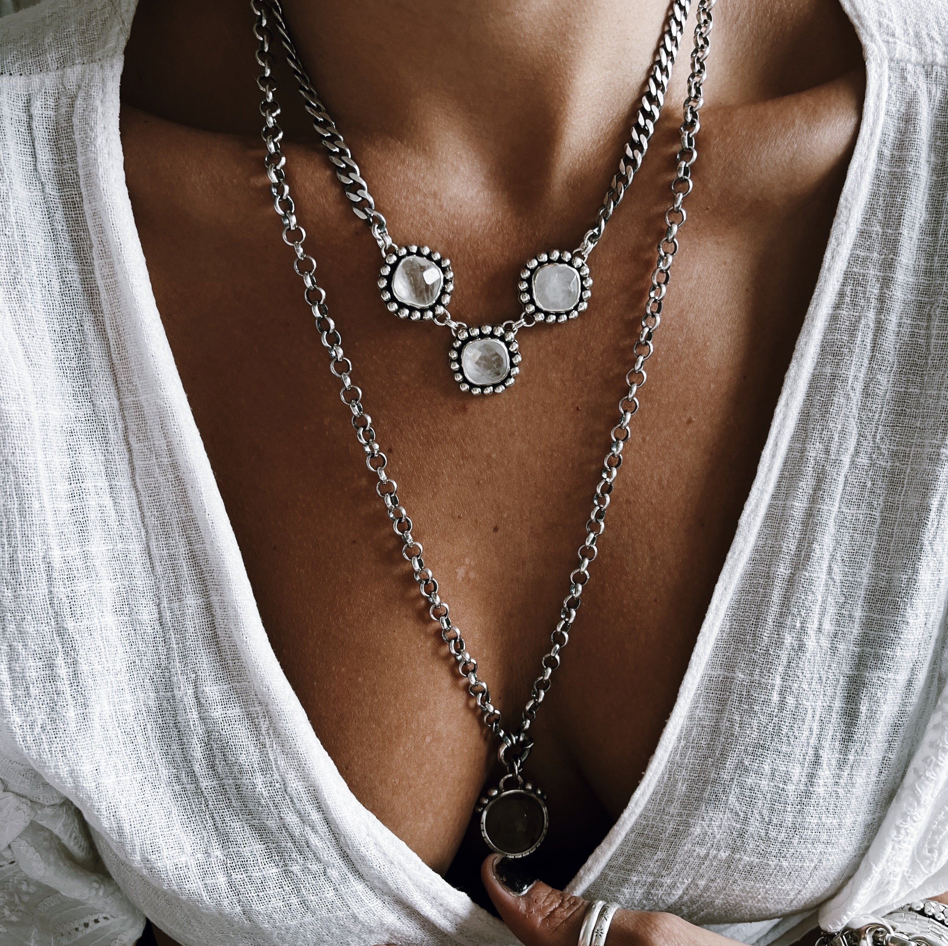 Conjunto Collar y Aros RosaMari - PREVENTA
