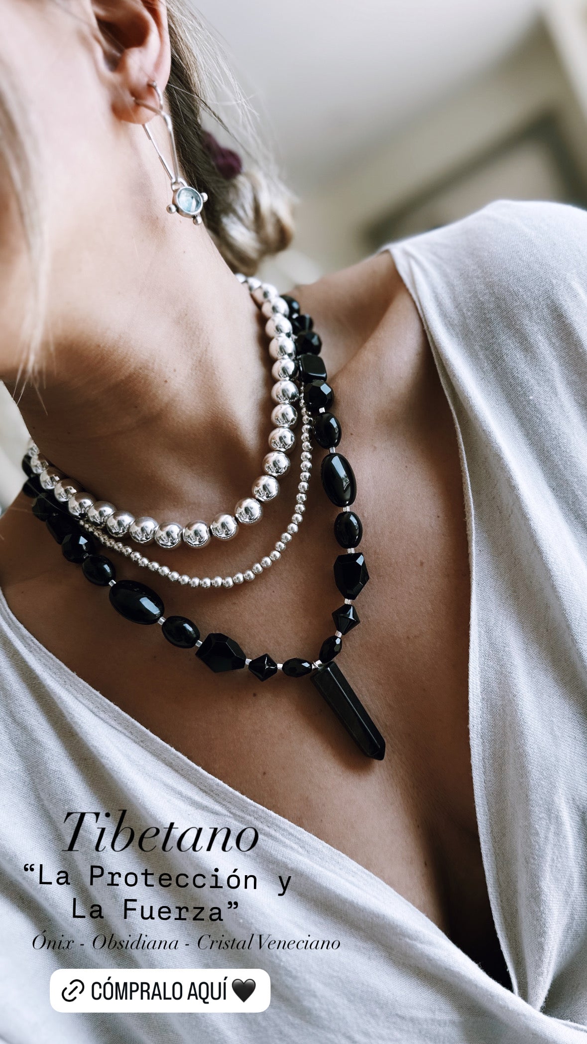 Collar Rocking Bolera Total Silver - Talla M y S