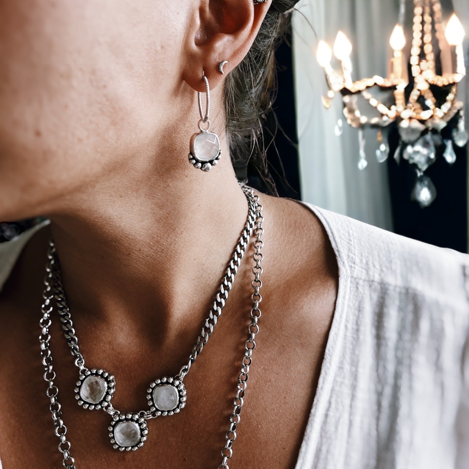 Conjunto Collar y Aros RosaMari - PREVENTA