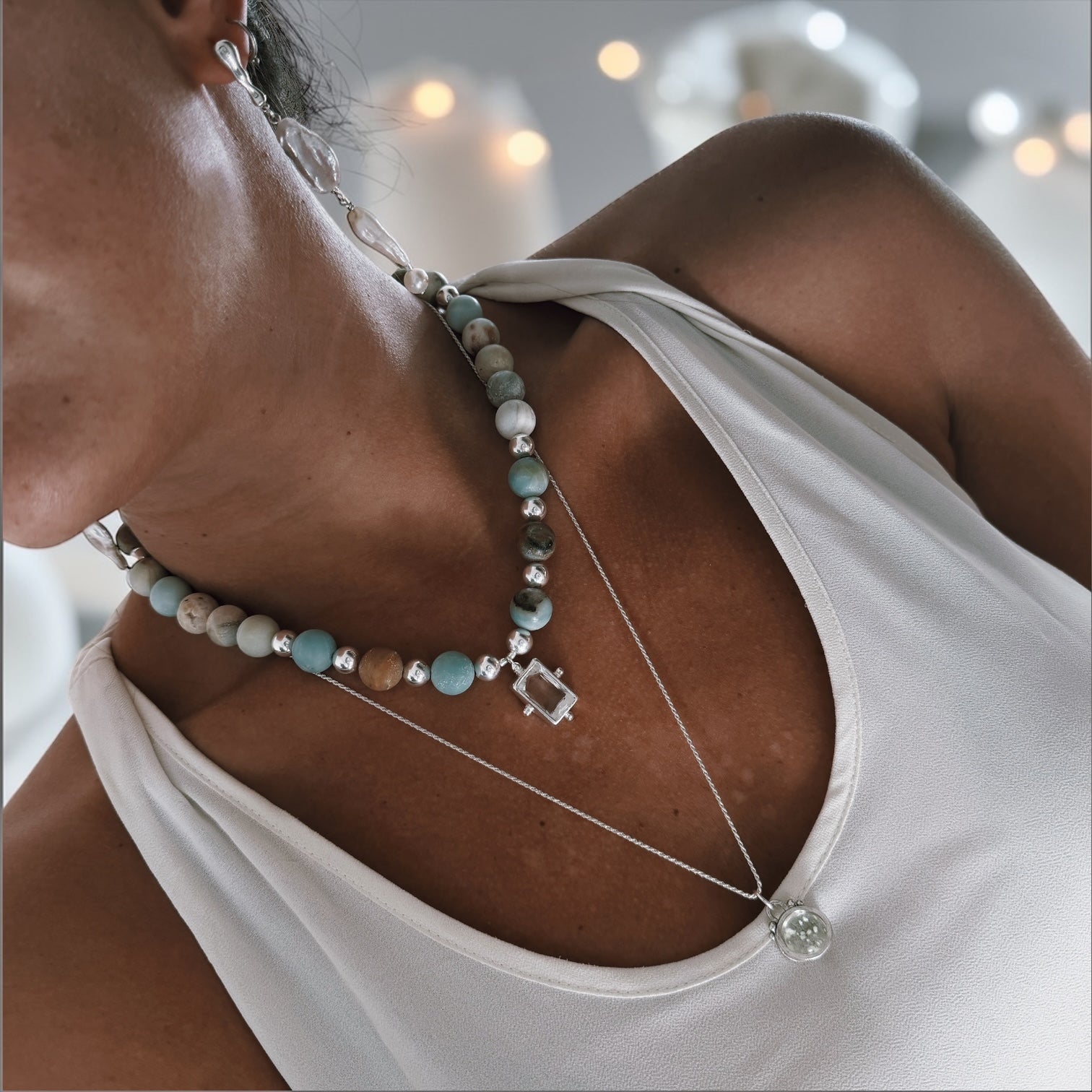 Collar Amazonita del Bosque