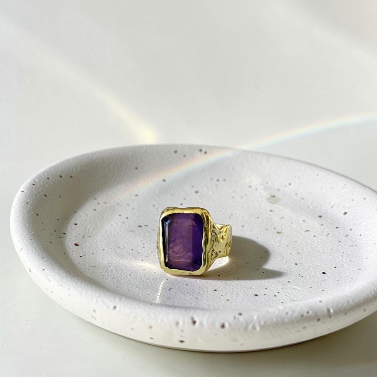 Anillo El Monarca Bronce - Amatista