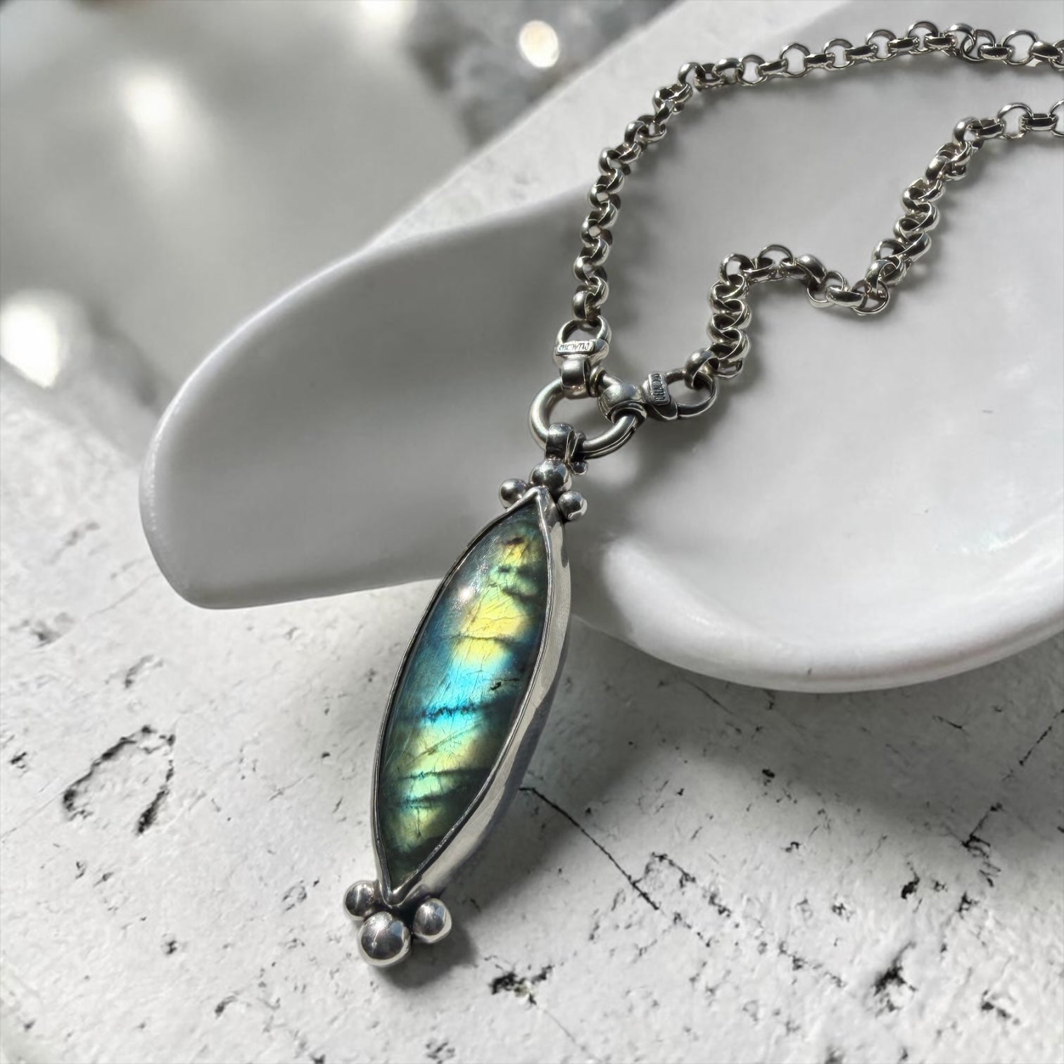 Colgante Labradorita Green Eye