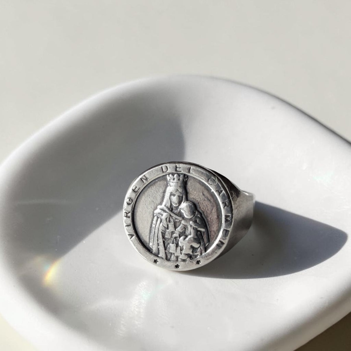 Anillo Sello Virgen del Carmen