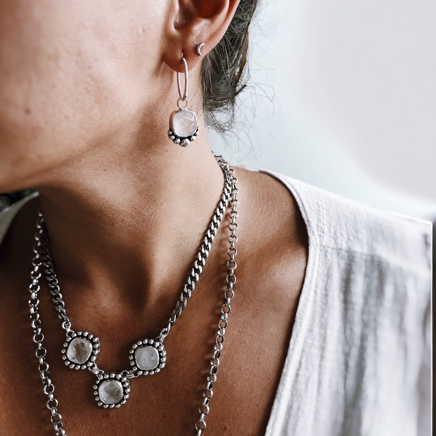 Conjunto Collar y Aros RosaMari - PREVENTA