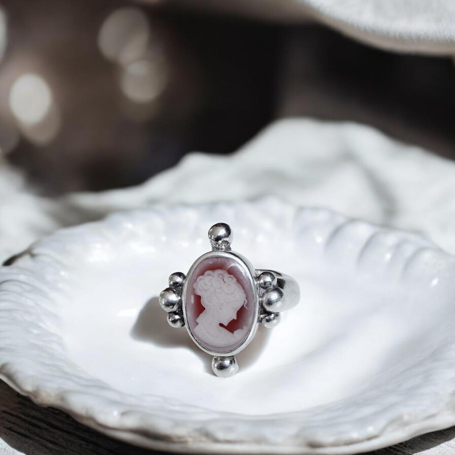 Anillo Camafeo Aurelia - Carmín