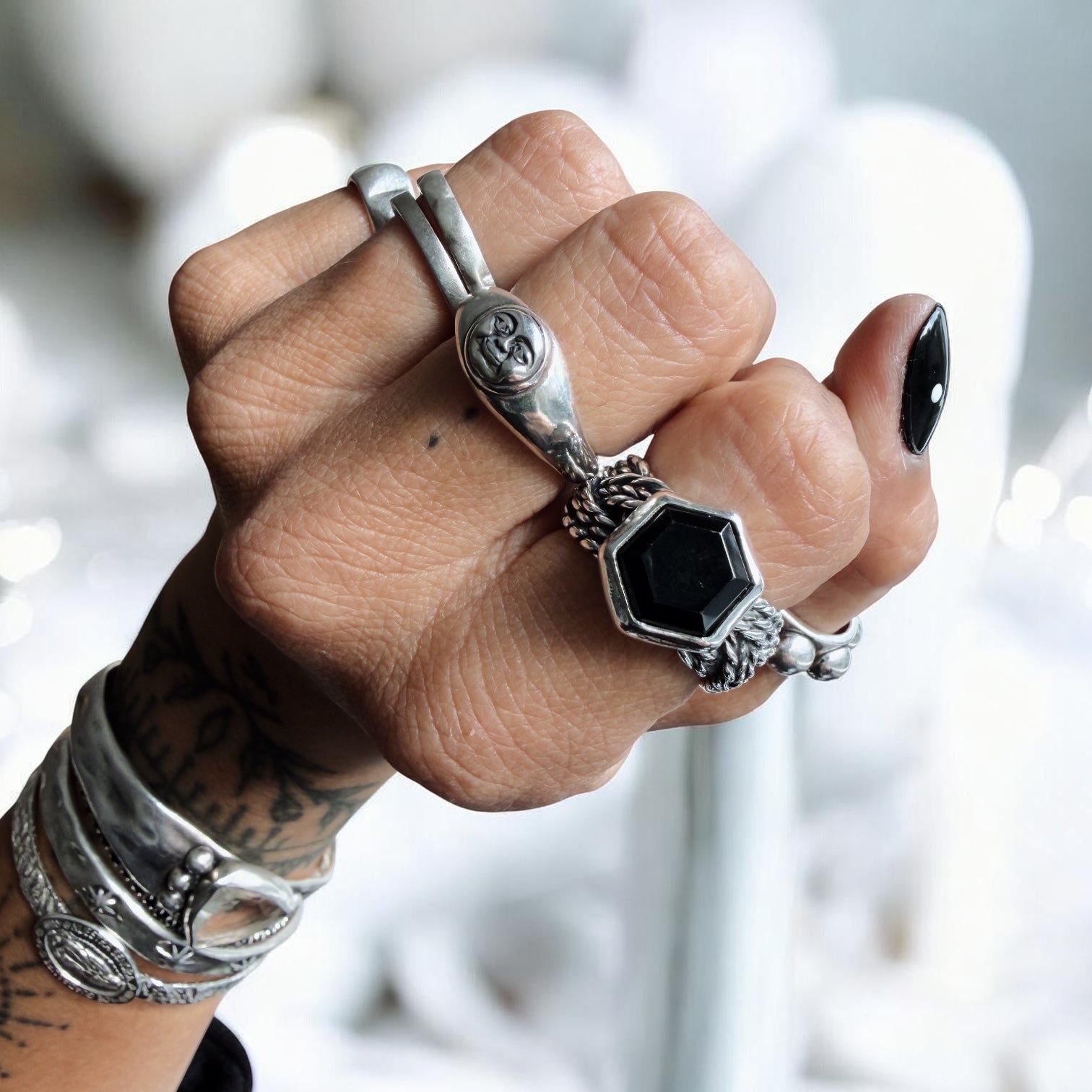 Anillo Tejido Onix