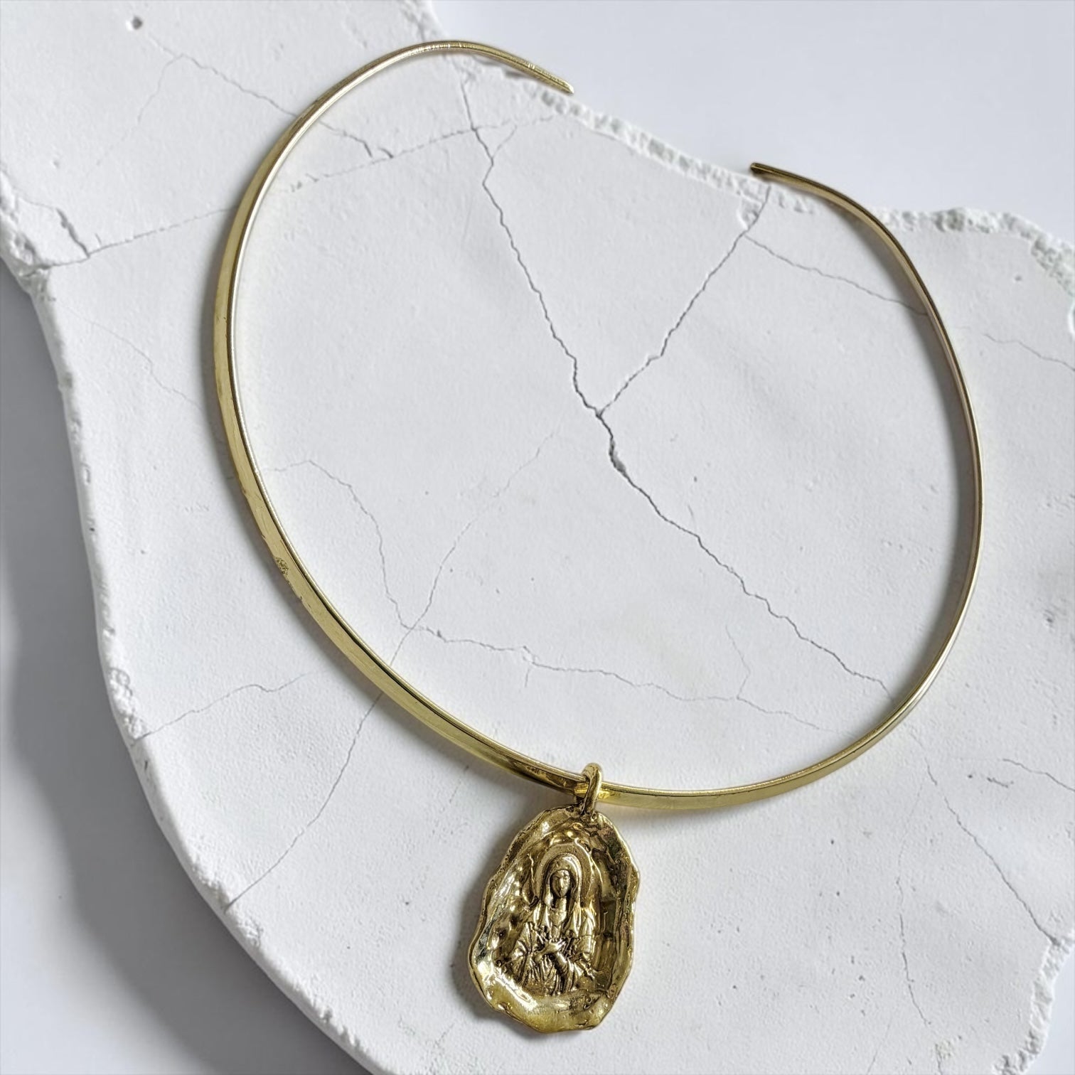 Colgante Medalla María Milagrosa - Oval