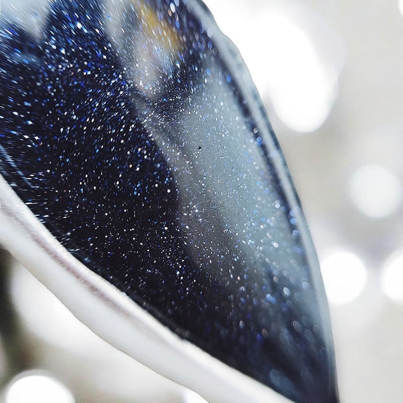 Colgante Gota Empelotada XL - Blue Goldstone