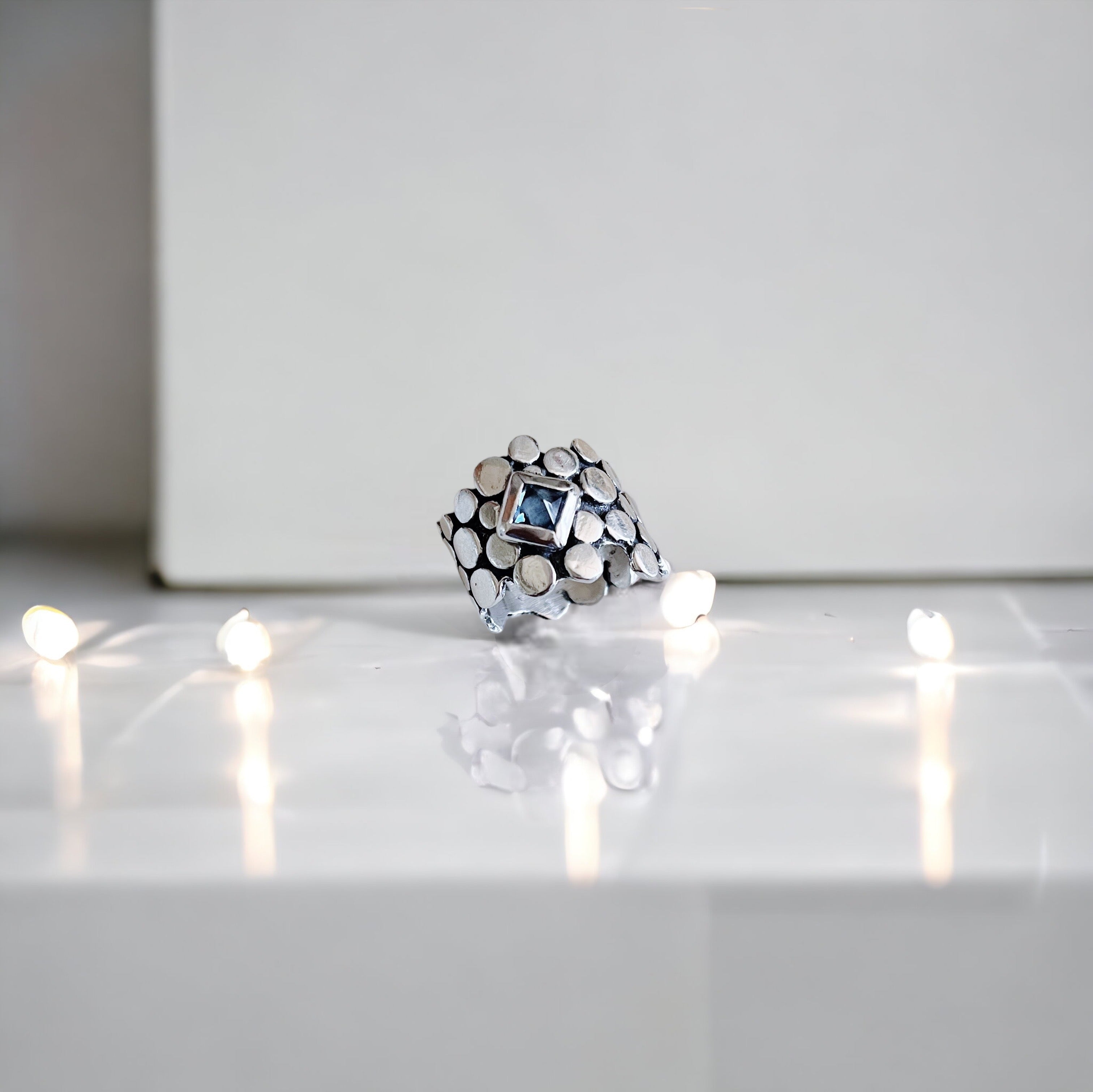 Anillo Rocas Rombo Topacio