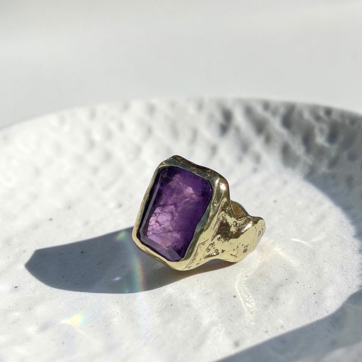 Anillo El Monarca Bronce - Amatista