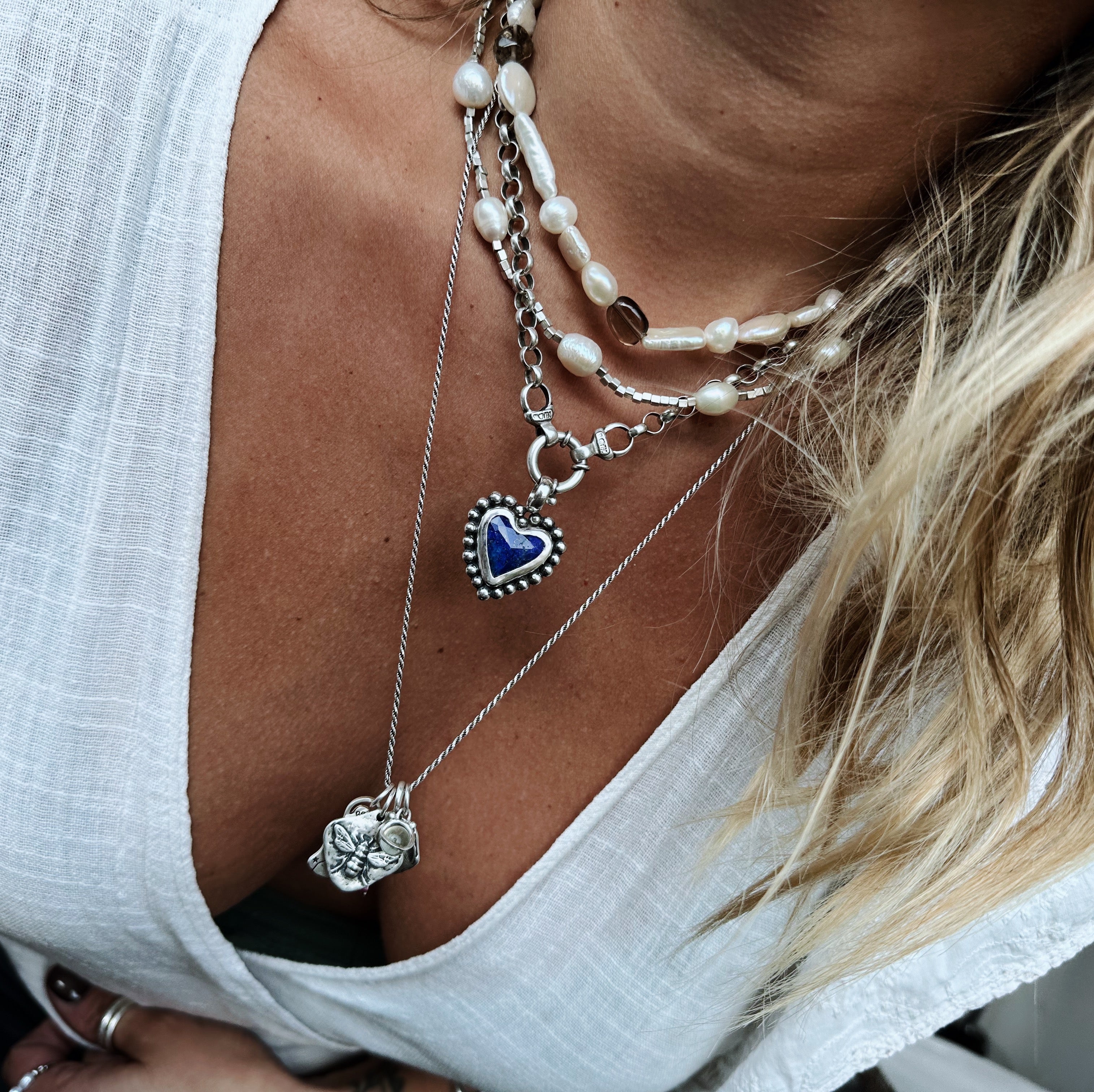 Colgante Gran Corazón Lápiz Lazuli