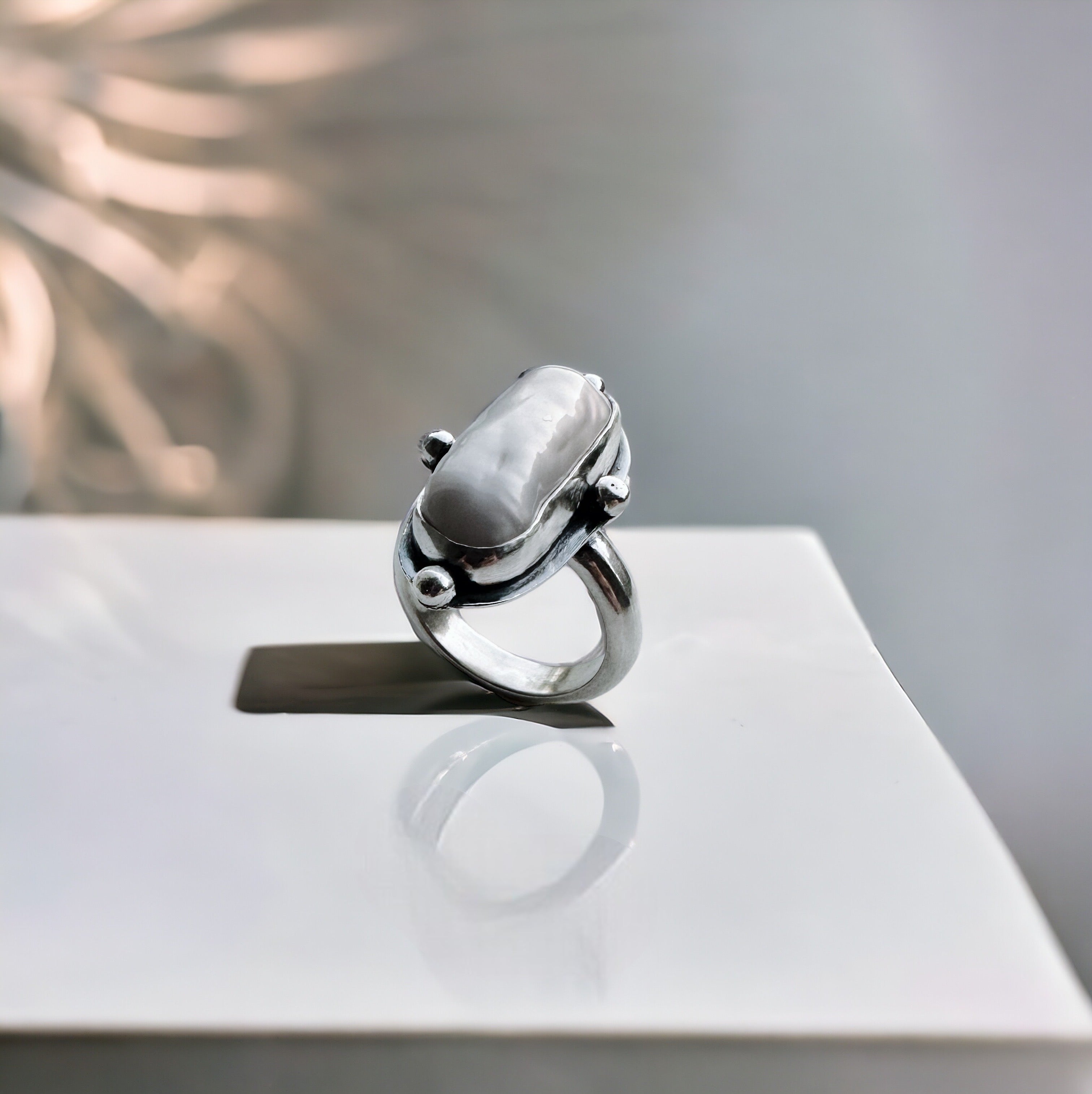 Anillo Perlas Barrocas