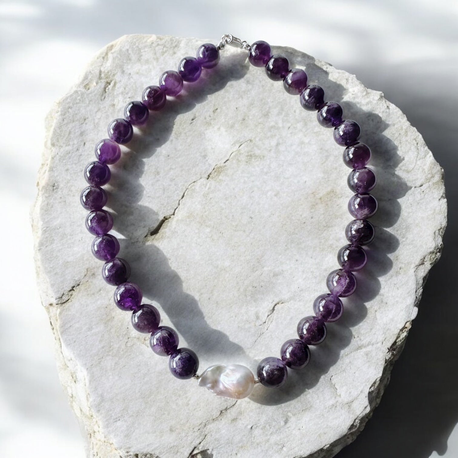 Collar Rocking Balls “ Amatista”