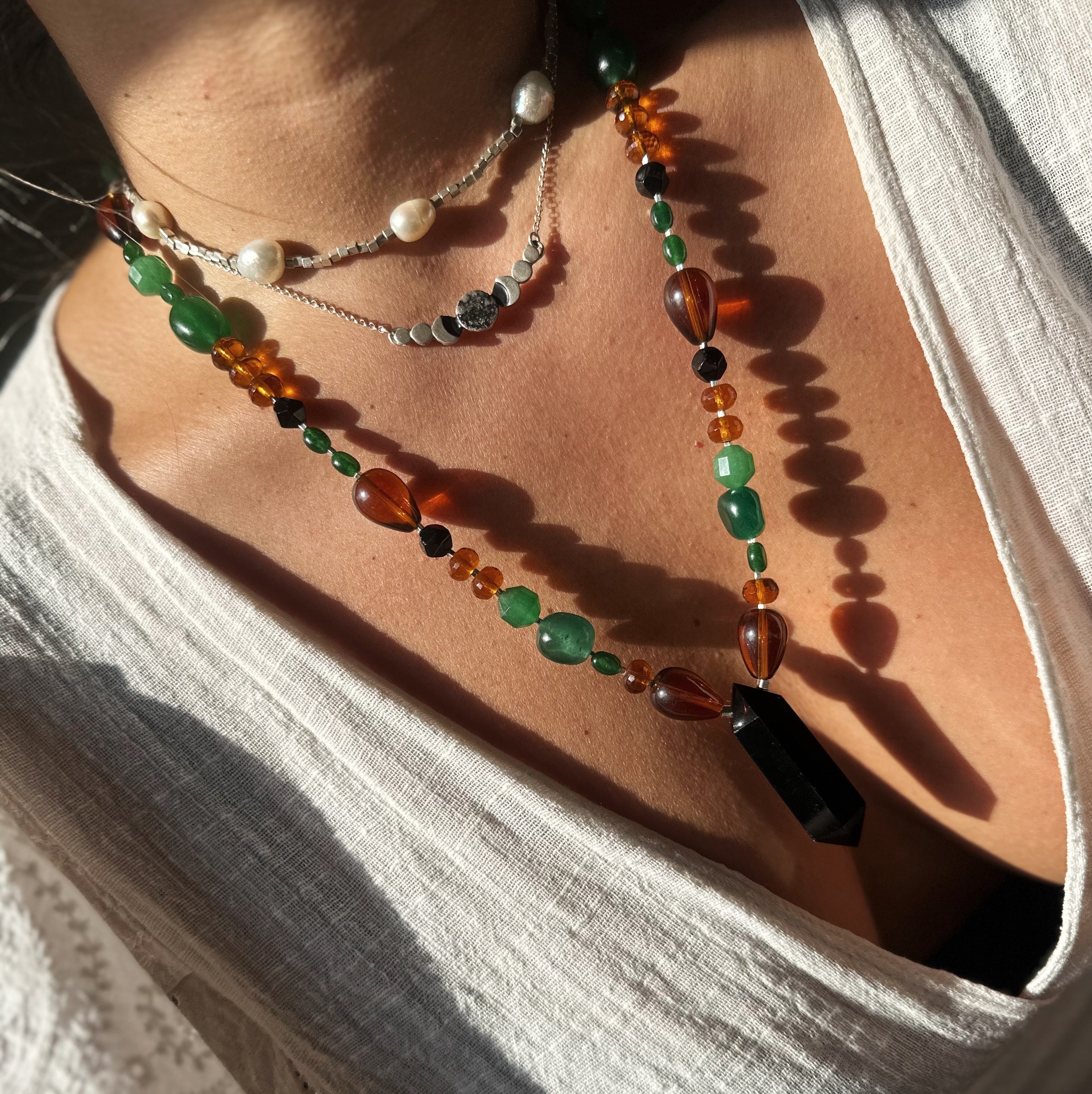 Collar Tibetano - Menta Caramelo Frappé