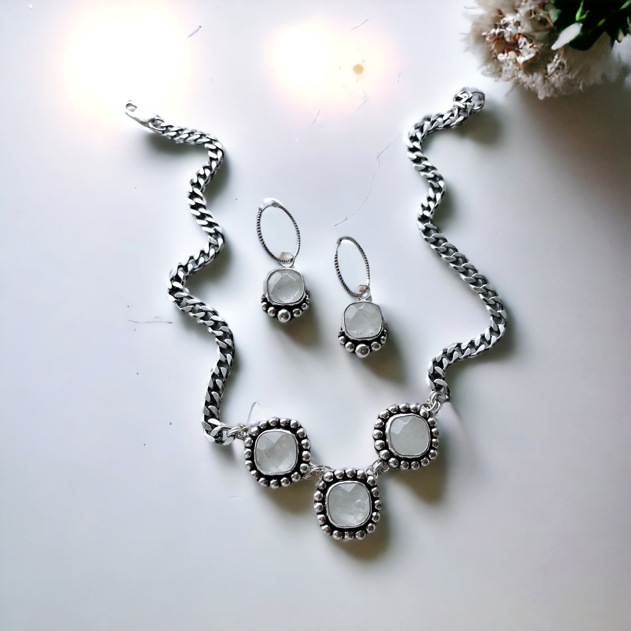 Conjunto Collar y Aros RosaMari - PREVENTA