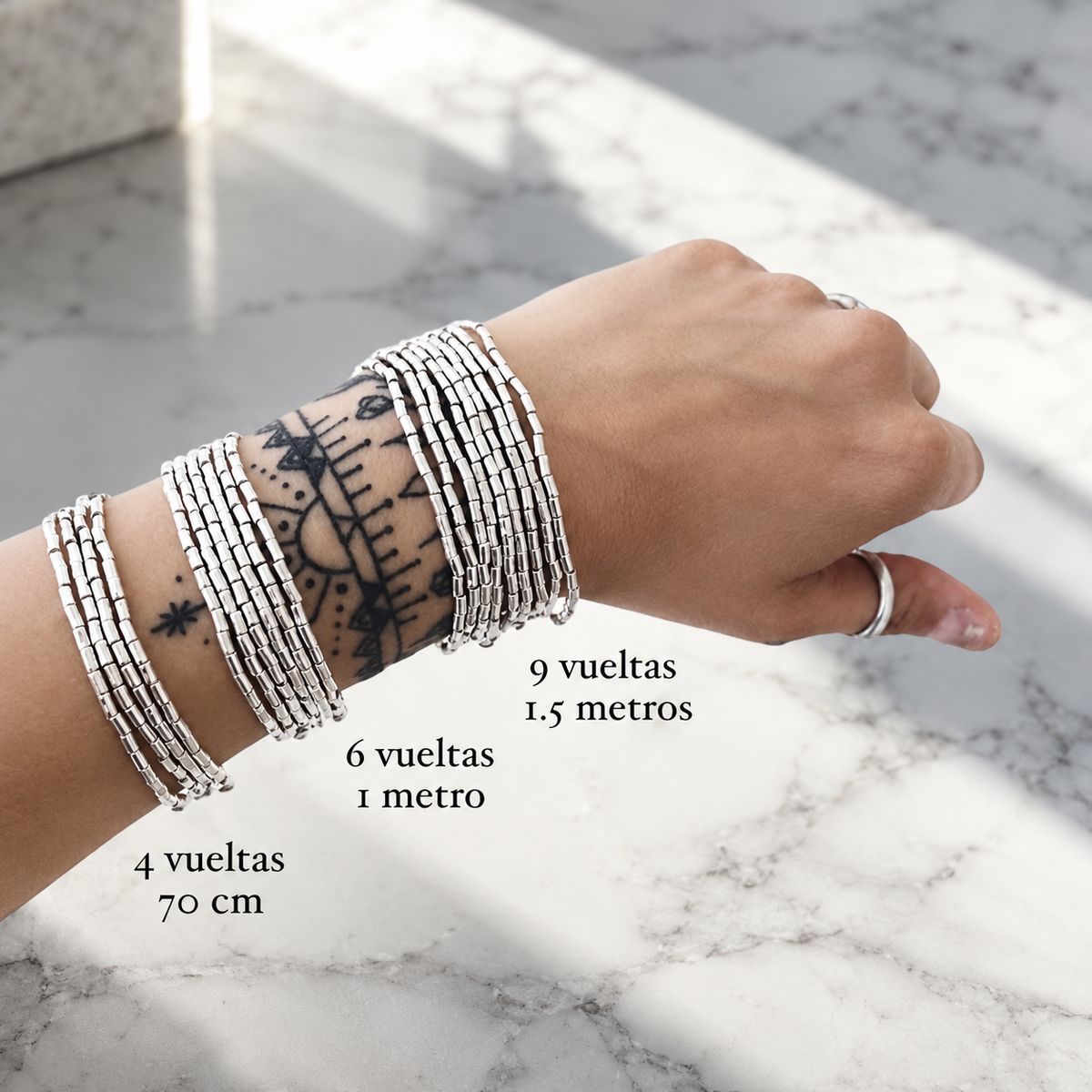 Pulsera o collar Mostacilla Tubo Retro