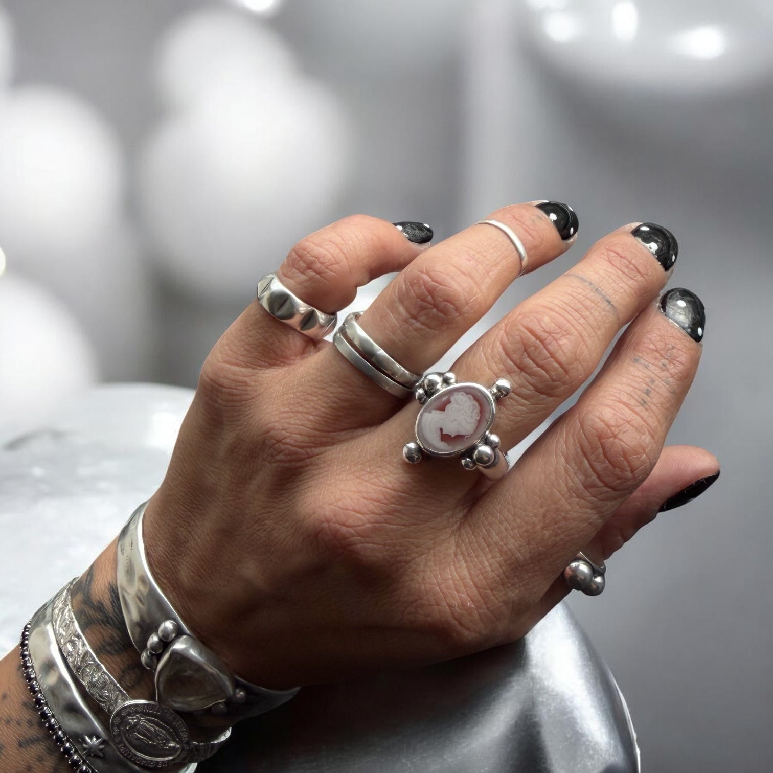 Anillo Camafeo Aurelia - Carmín