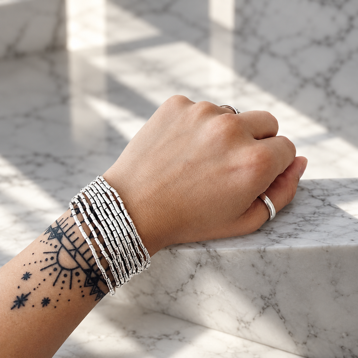 Pulsera o collar Mostacilla Tubo Retro