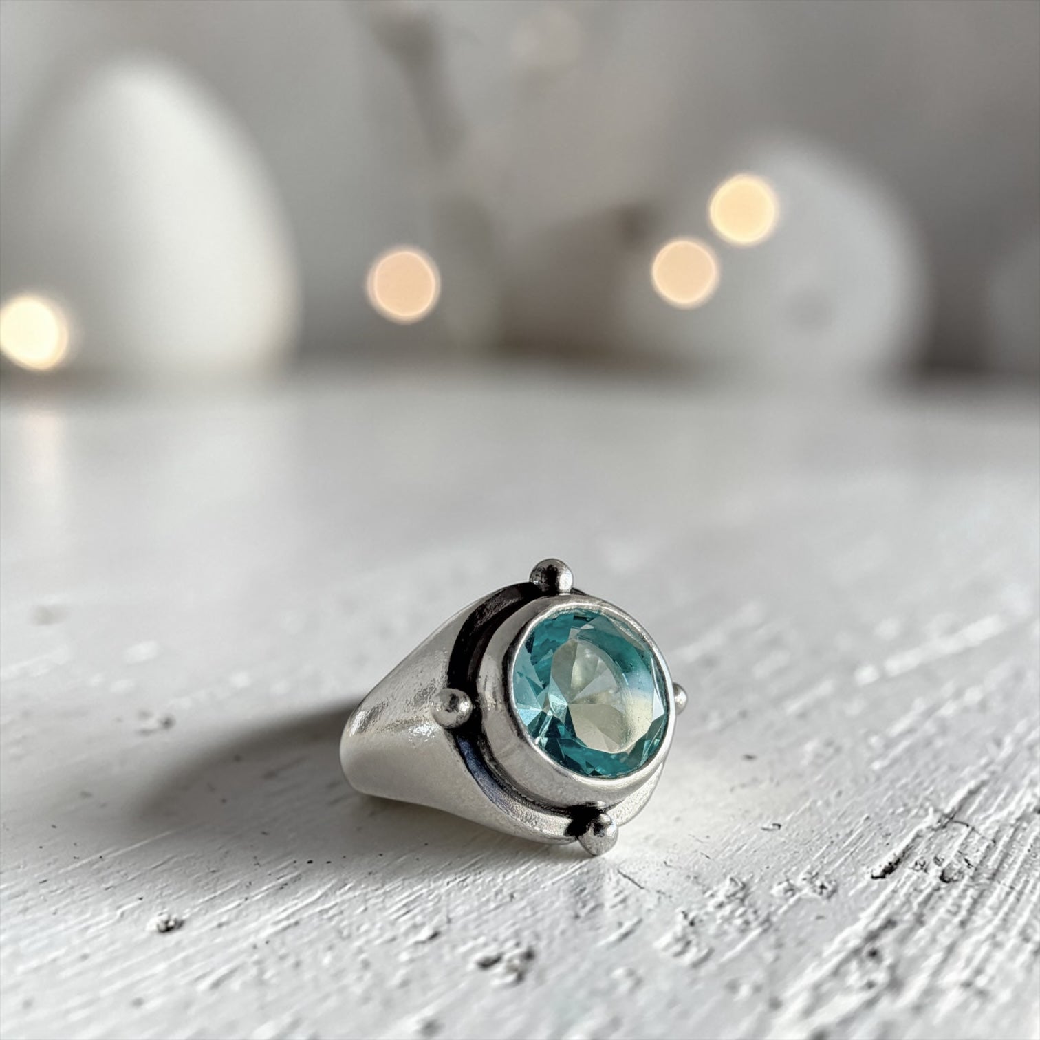 Anillo Sello Orbital - Light Blue
