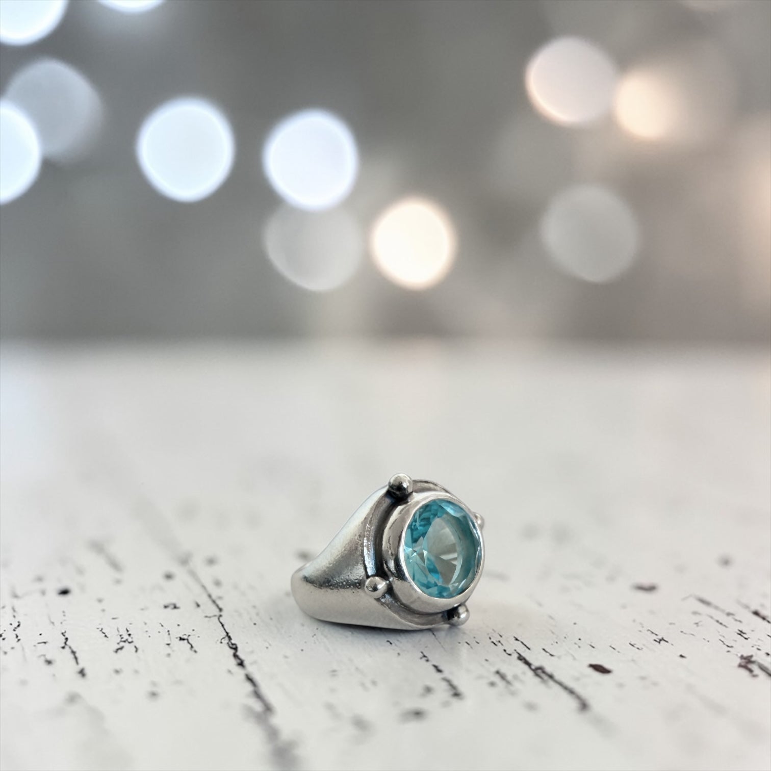 Anillo Sello Orbital - Light Blue