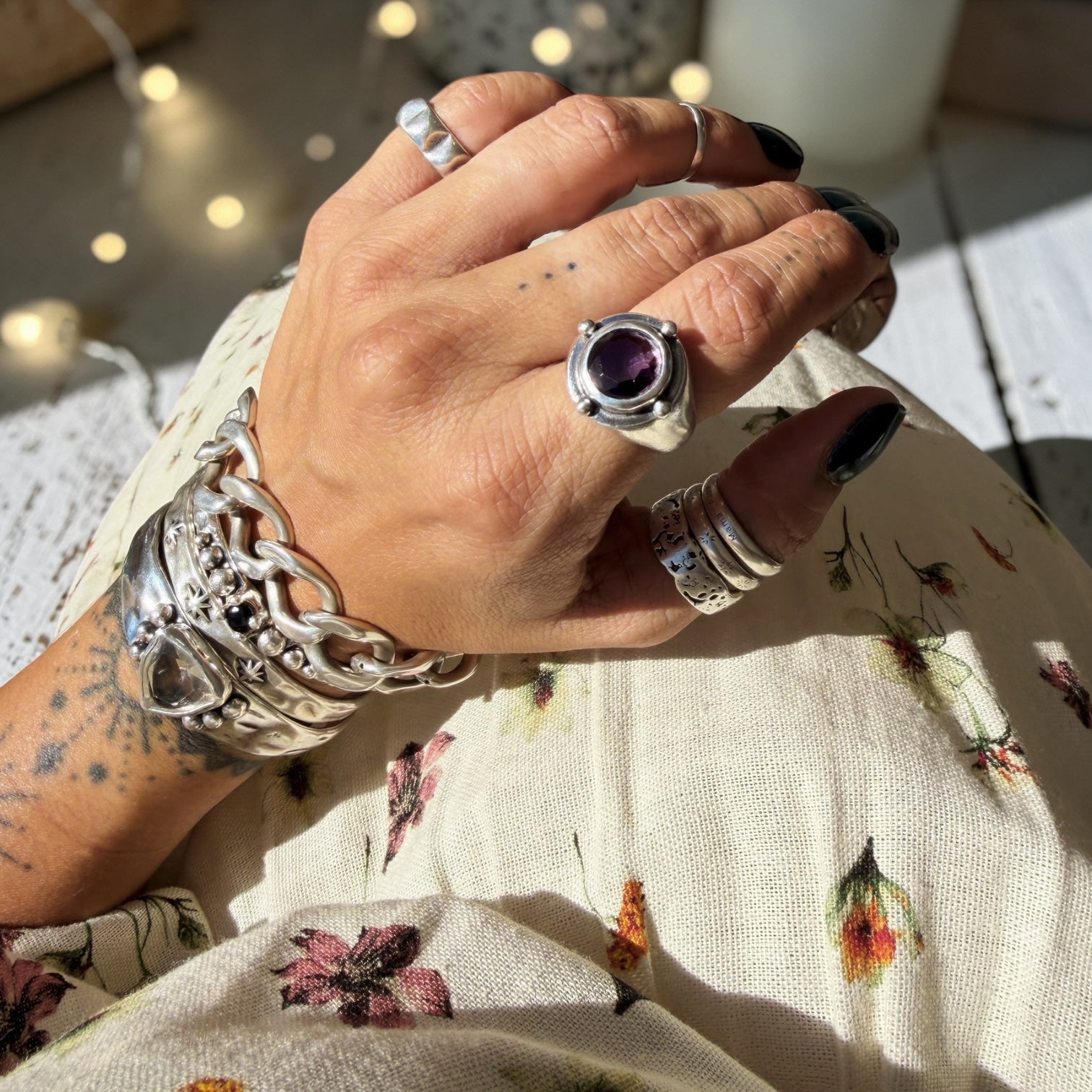 Anillo Sello Orbital - Amatista